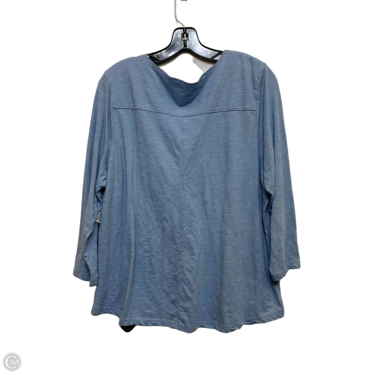 Top 3/4 Sleeve By Wonderly In Blue, Size: Xl