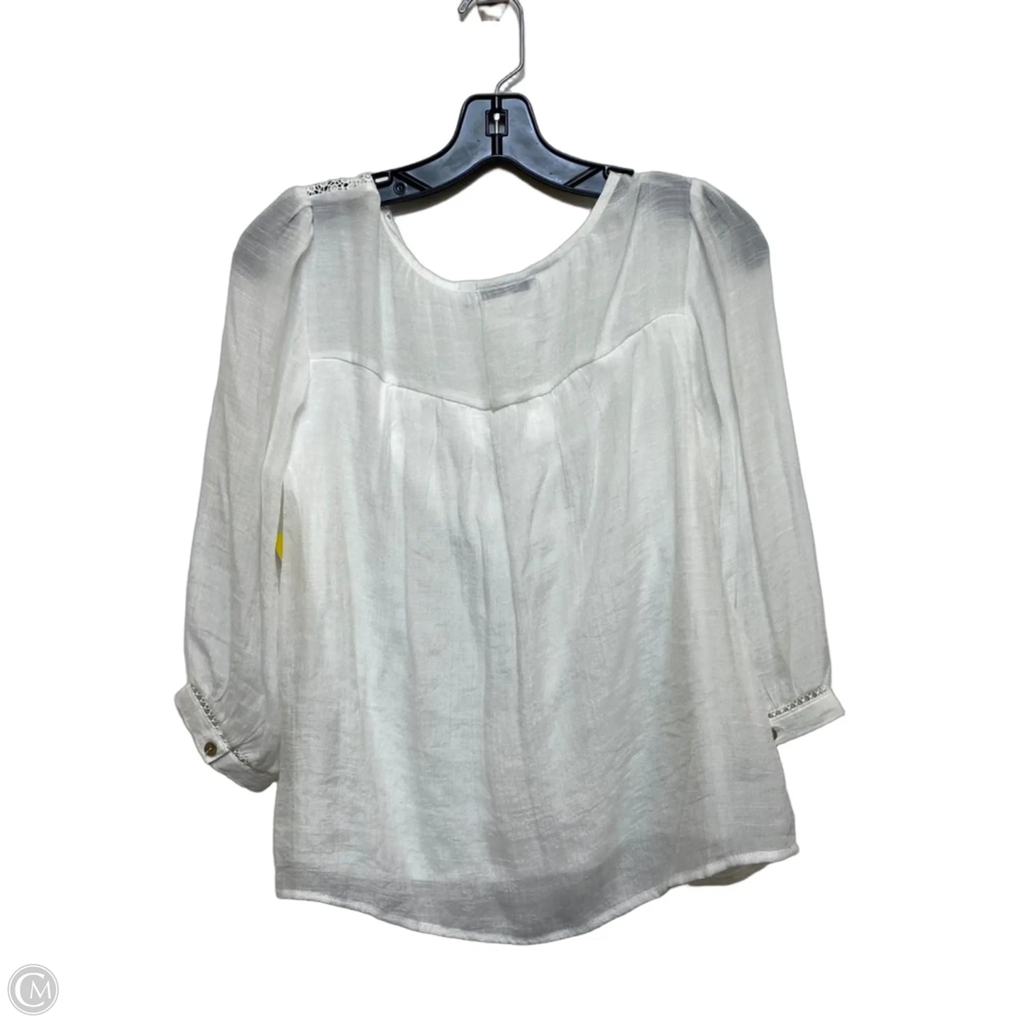 Top 3/4 Sleeve By Figuero & Flower In White, Size: Sp