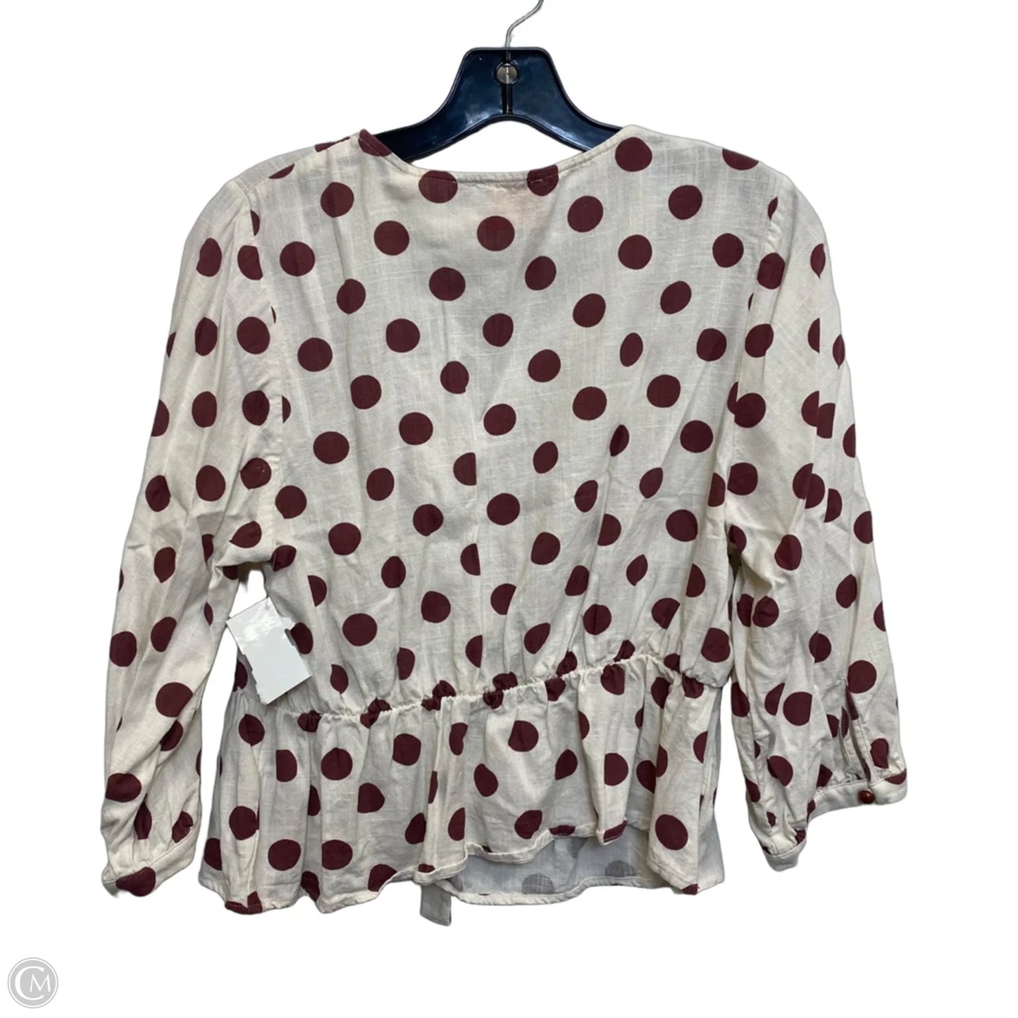 Top Sleeveless By Good Luck Gem In Brown & Cream, Size: S