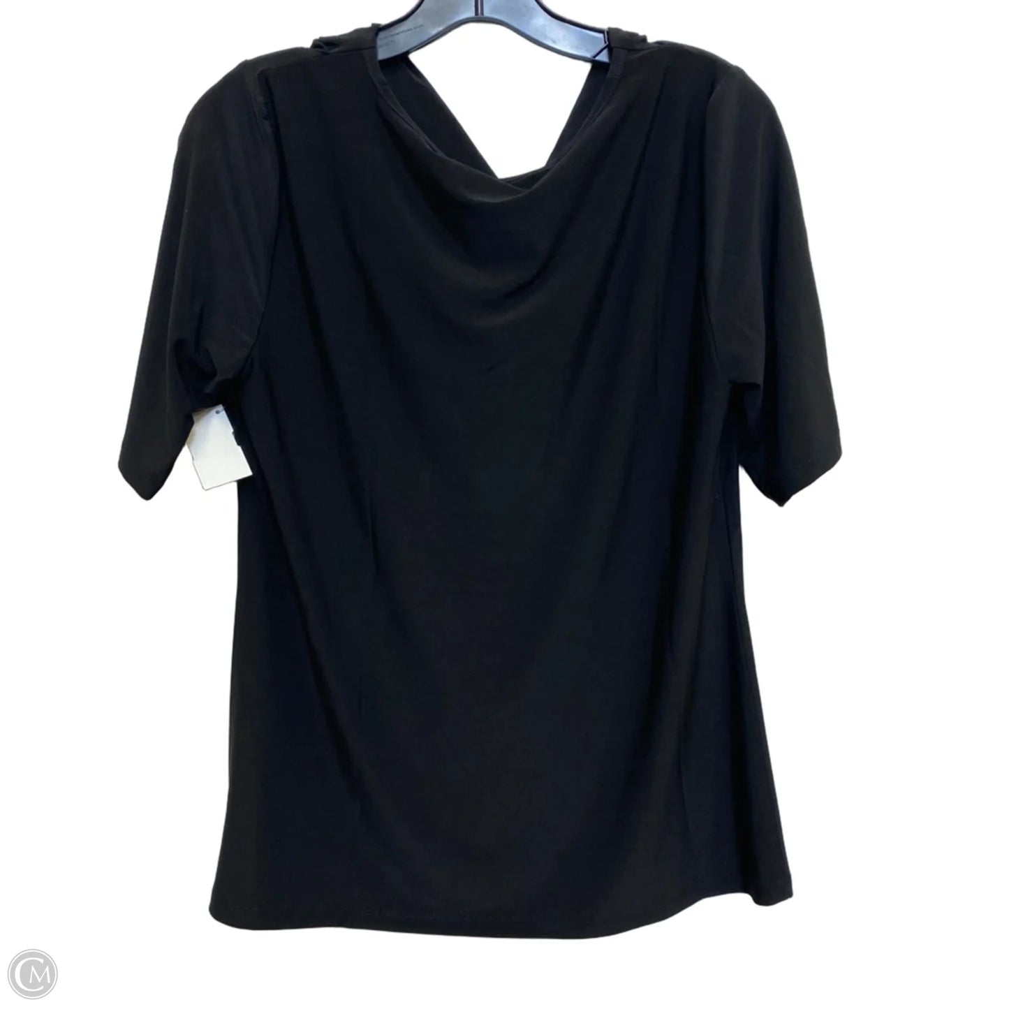 Top Short Sleeve By Nina Leonard In Black, Size: M