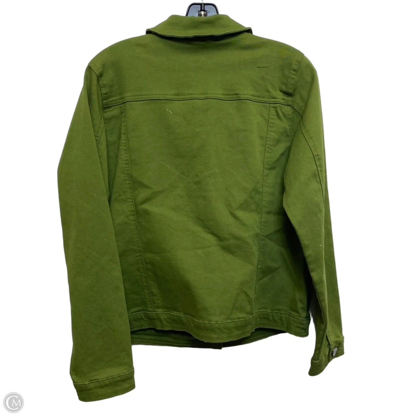 Jacket Denim By Dg2 In Green Denim, Size: M