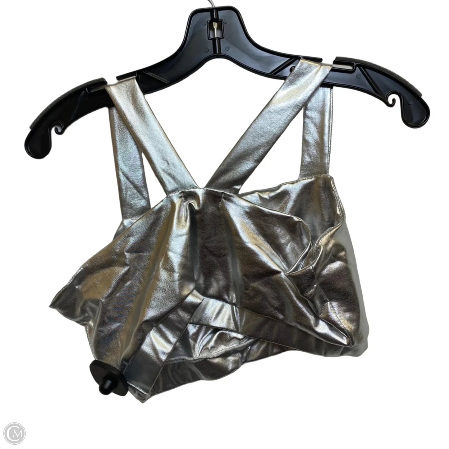 Top Sleeveless By Cmf In Silver, Size: L