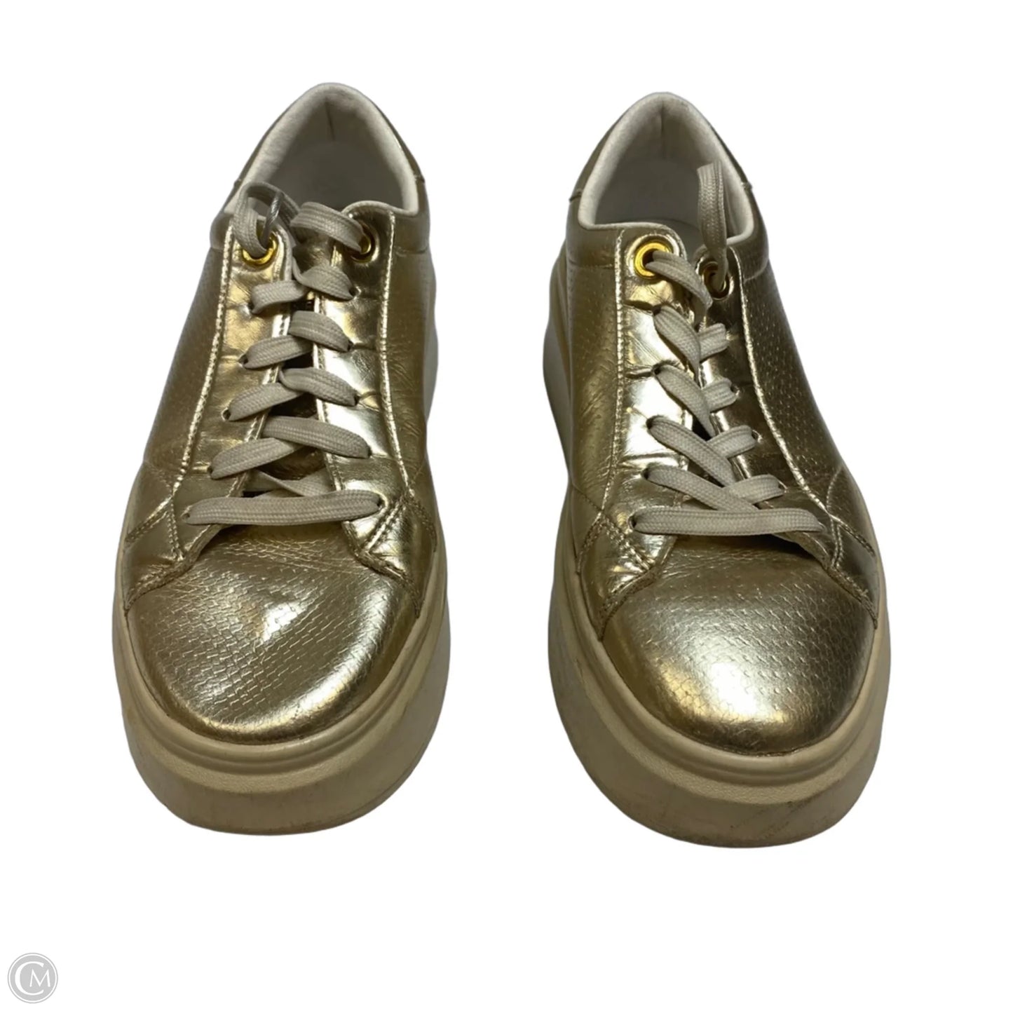 Shoes Sneakers Platform By Lucky Step In Gold, Size: 8