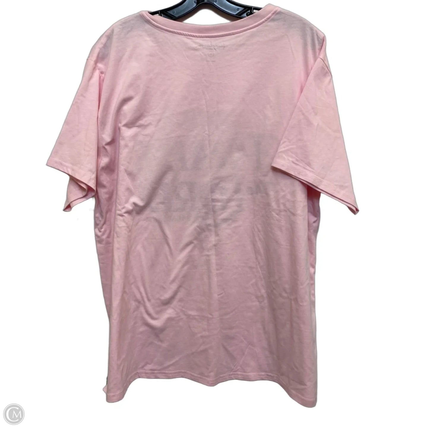 Top Short Sleeve Basic By Free Kisses In Pink, Size: 1x