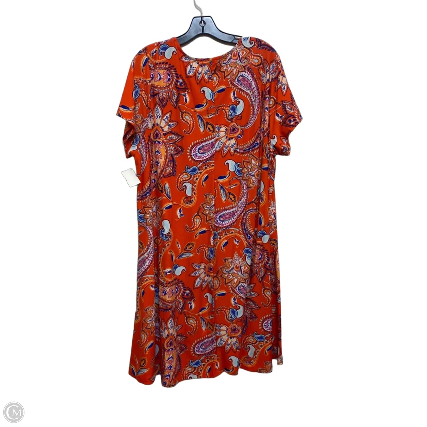 Dress Casual Short By Harlow & Rose In Blue & Orange, Size: 1x