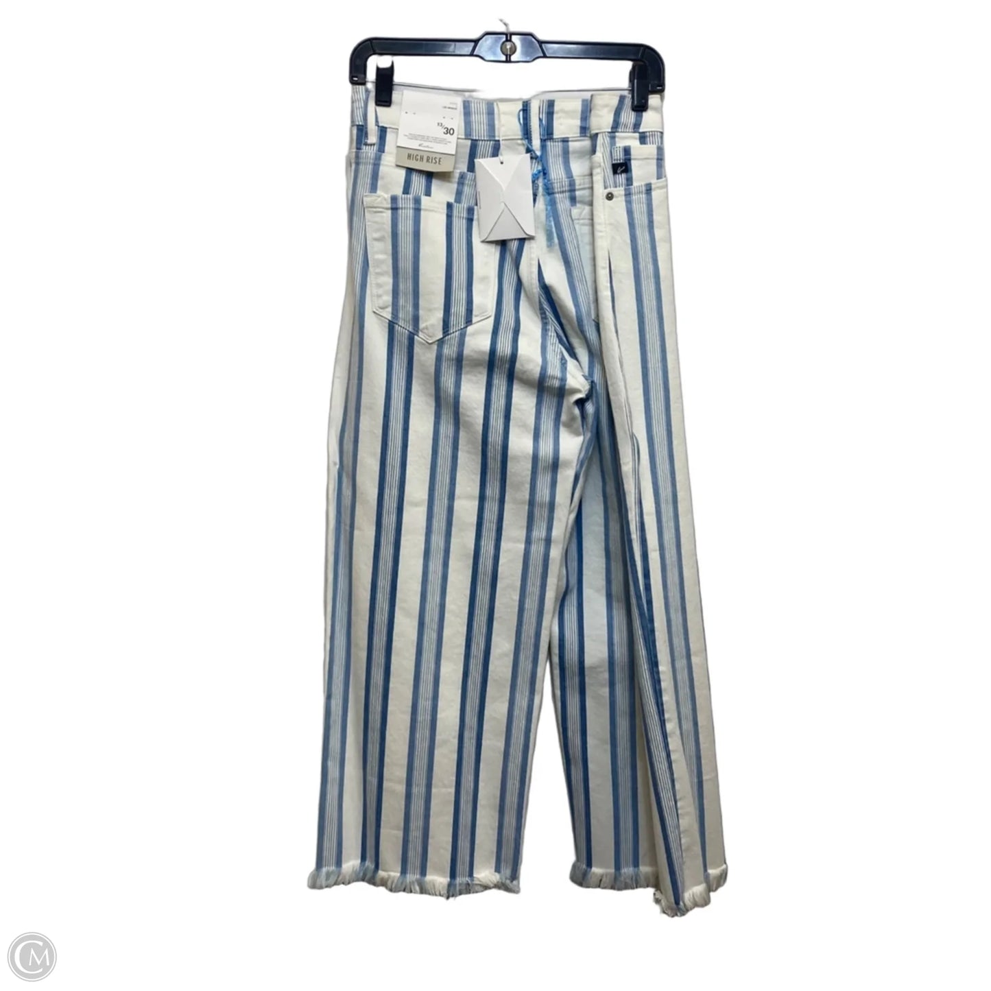 Jeans Cropped By Kancan In Blue Denim, Size: 10