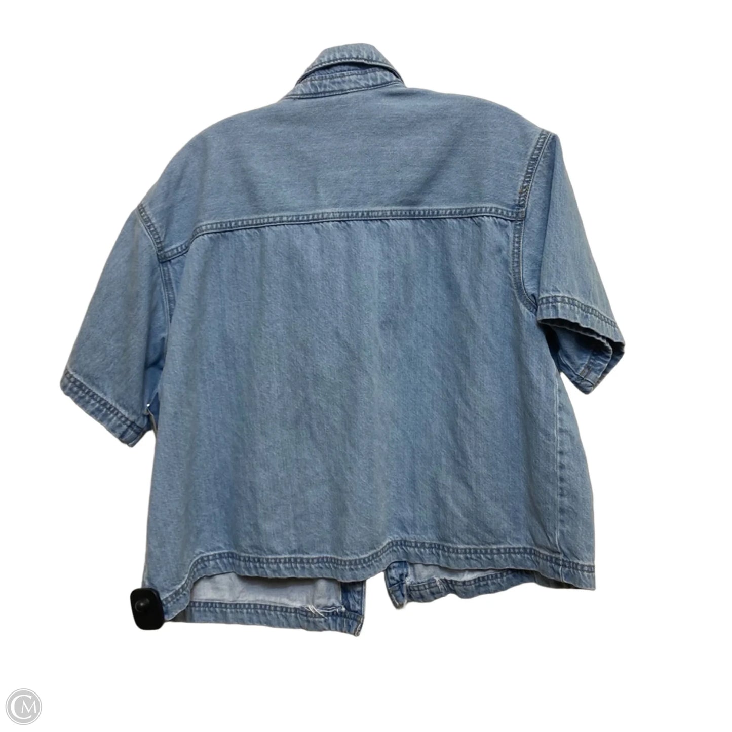 Top Short Sleeve By Universal Thread In Blue Denim, Size: L
