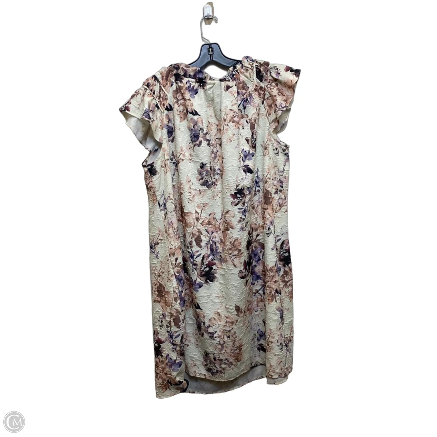 Dress Casual Short By Robbie Bee In Purple & Tan, Size: 2x