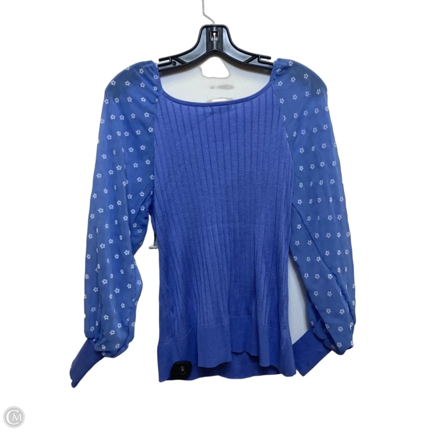 Top Long Sleeve By Cato In Blue, Size: L