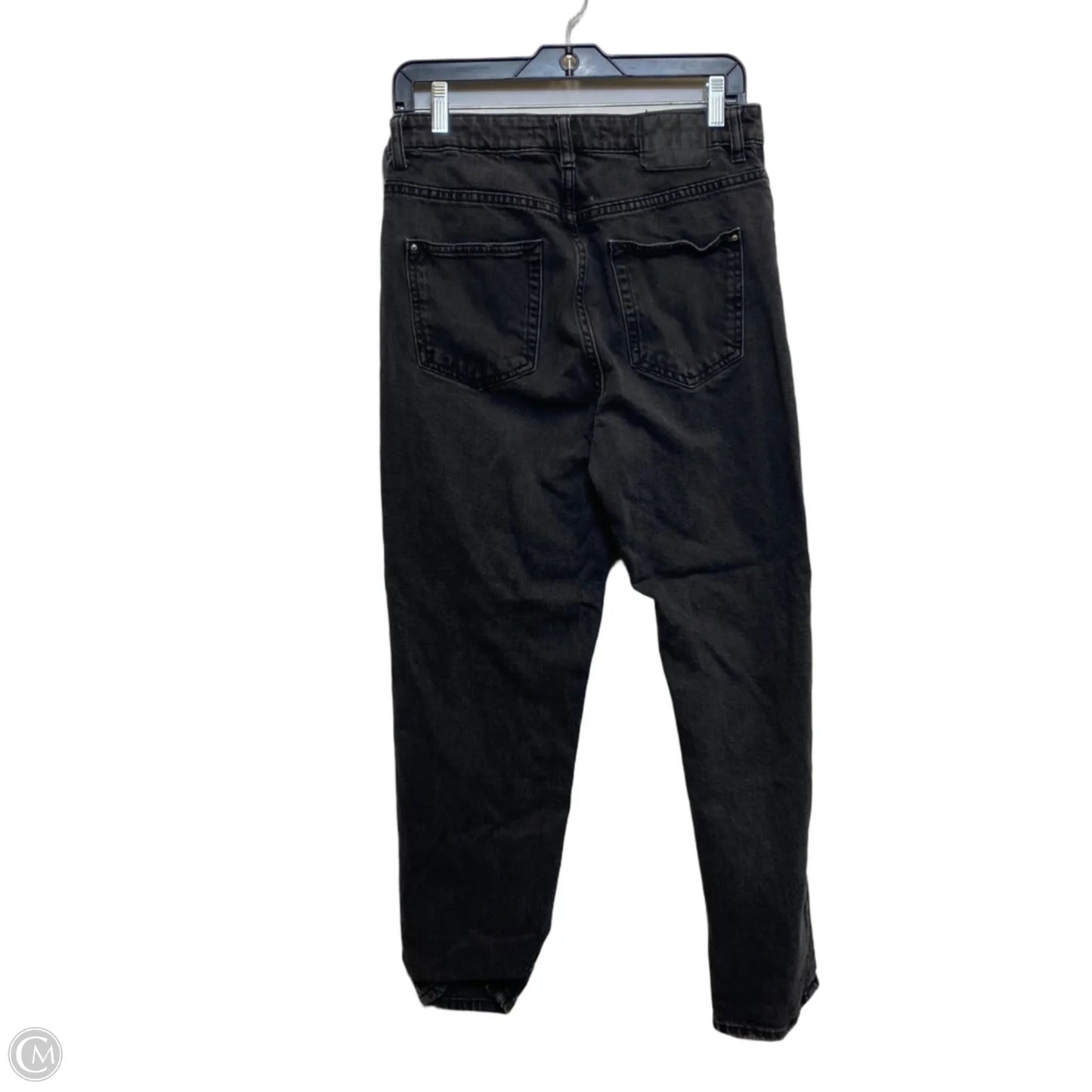 Jeans Straight By Zara In Black Denim, Size: M