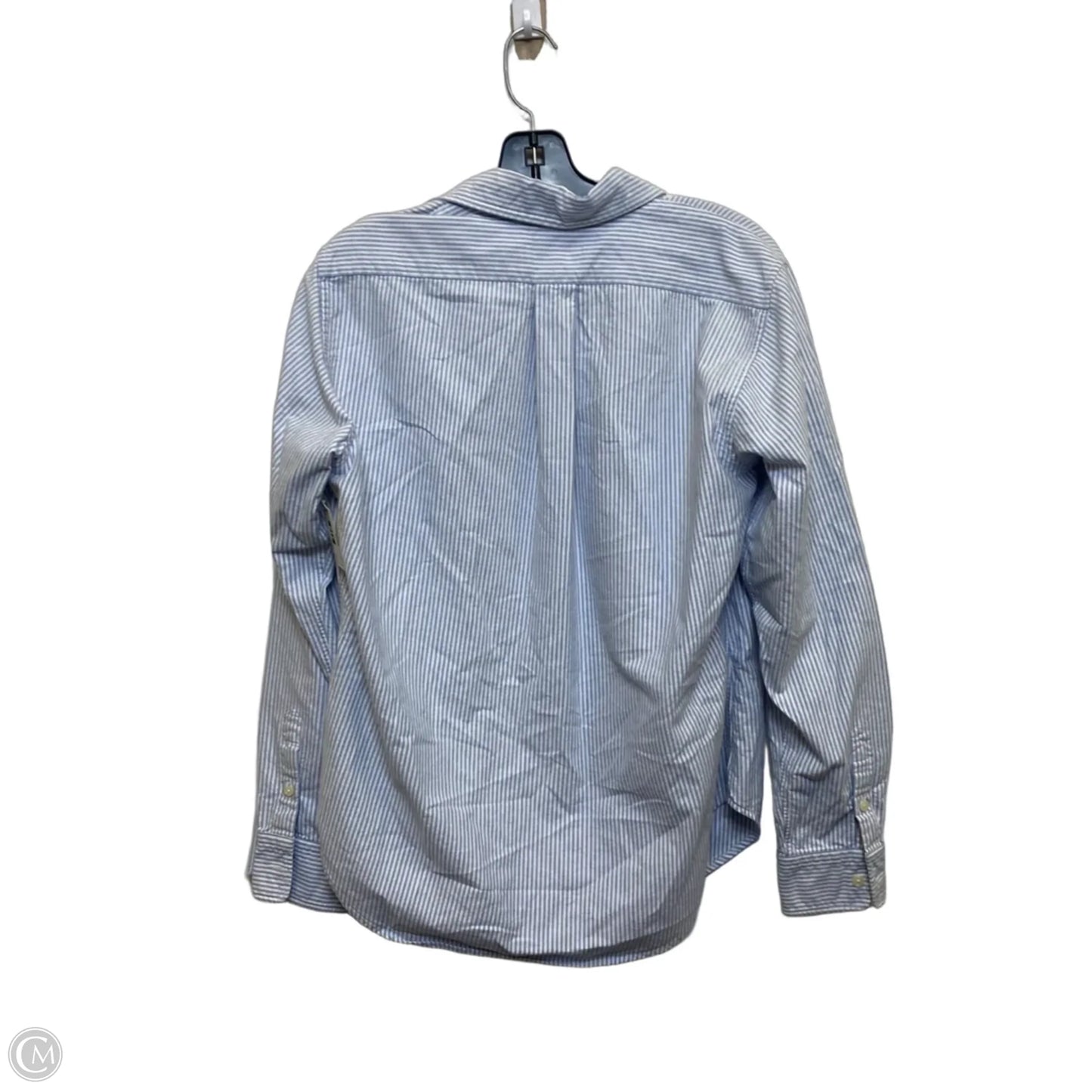 Top Long Sleeve By Ralph Lauren Blue Label In Blue & White, Size: M