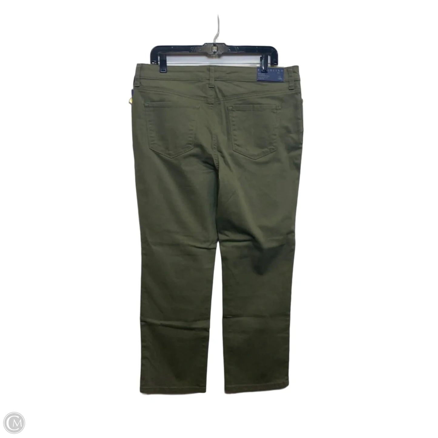 Jeans Straight By Bandolino In Green Denim, Size: 14p