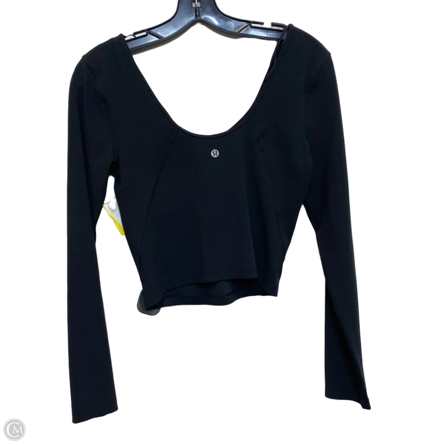 Athletic Top Long Sleeve Crewneck Designer By Lululemon In Black, Size: S