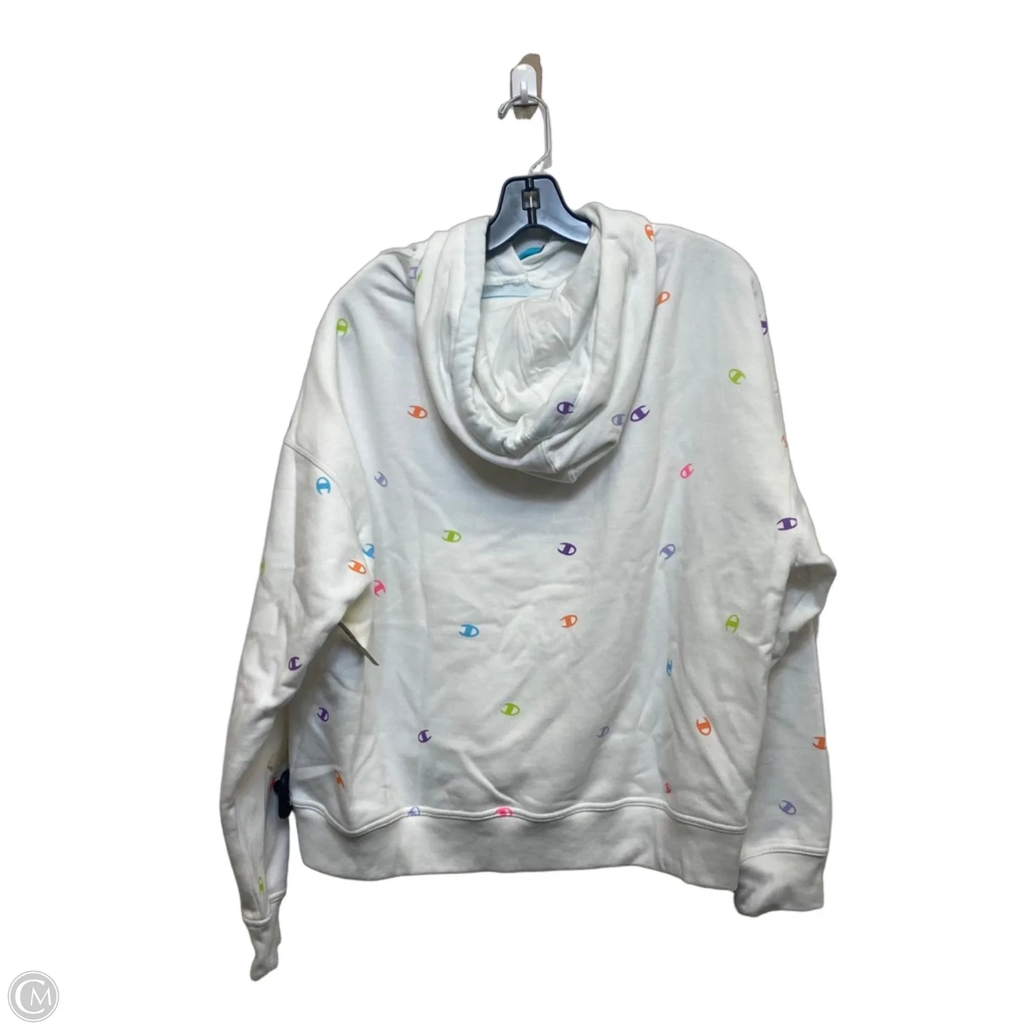 Athletic Sweatshirt Hoodie By Champion In White, Size: Xl