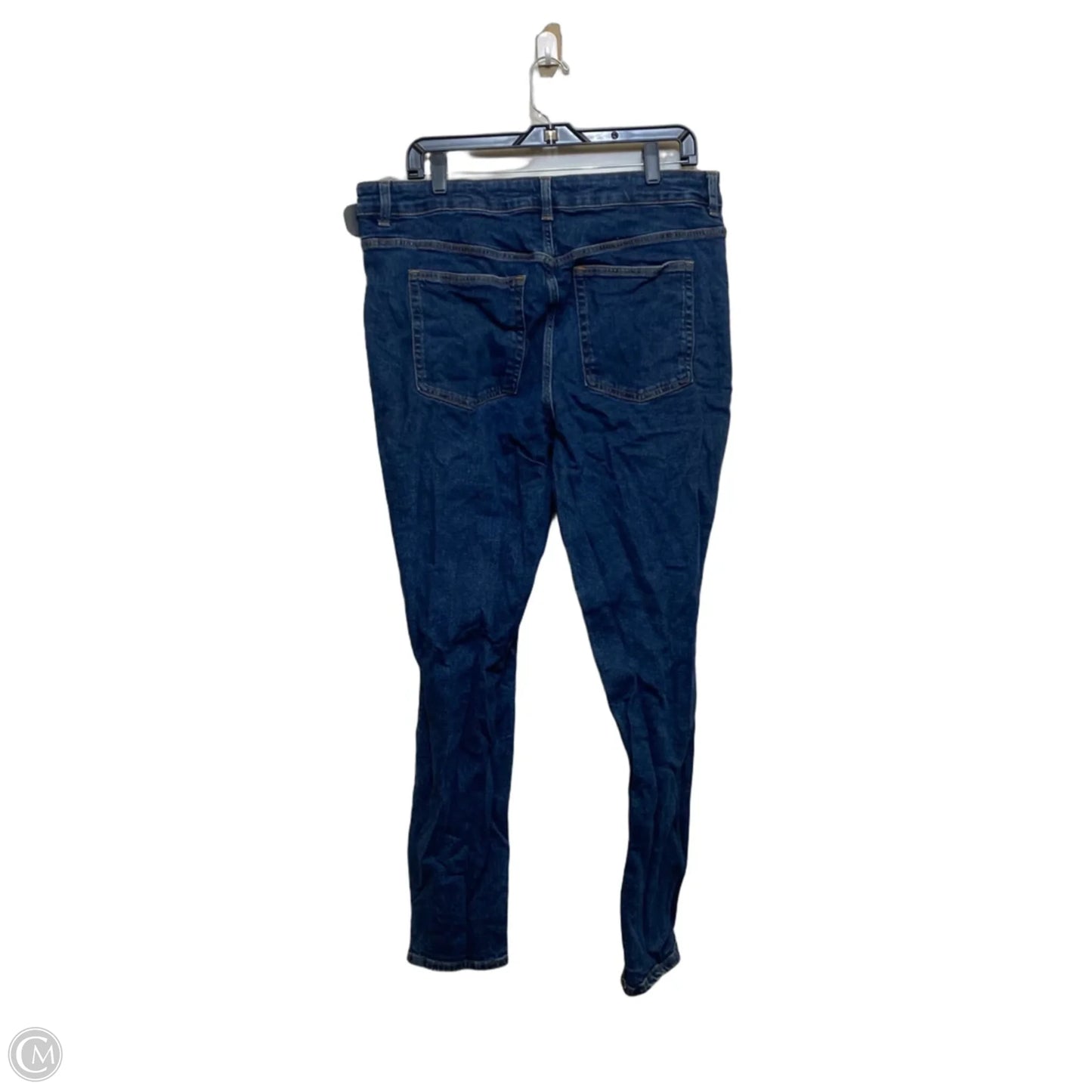 Jeans Straight By H&m In Blue Denim, Size: 18