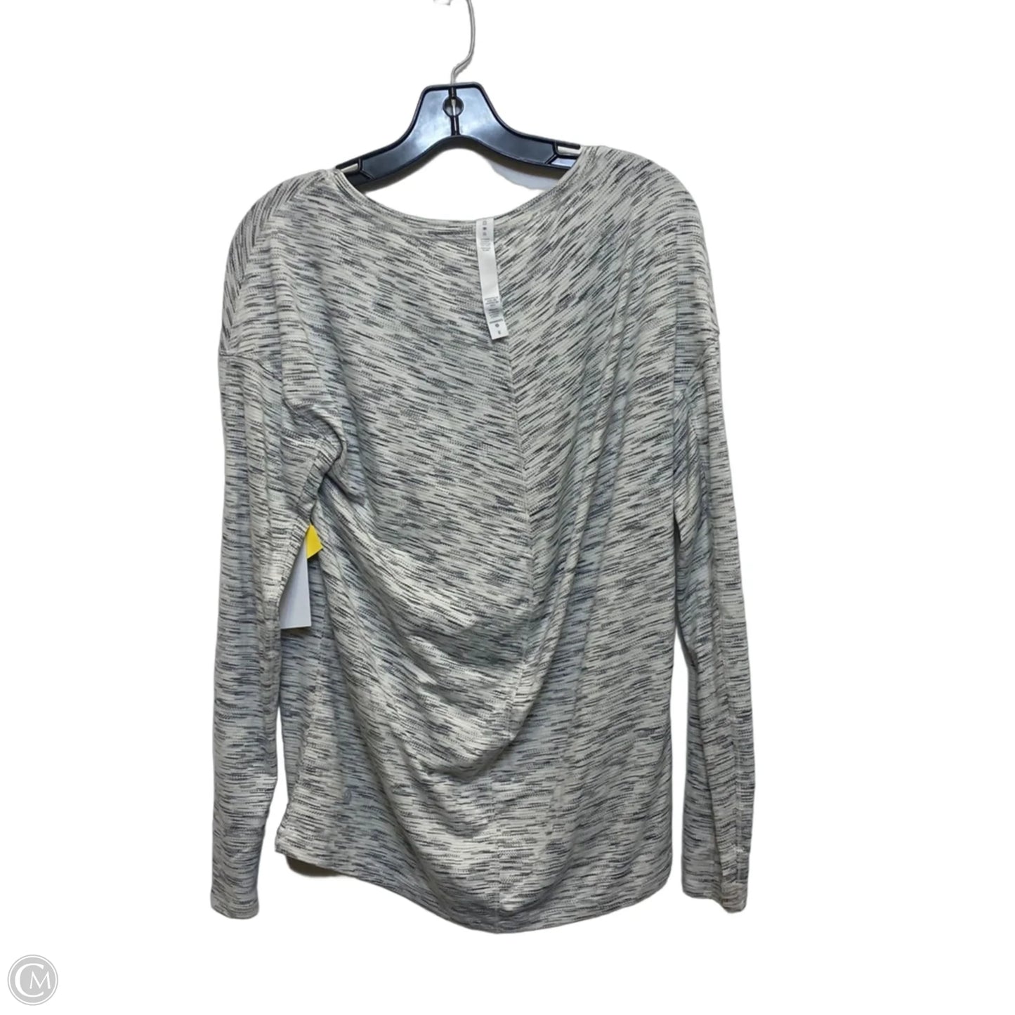 Athletic Top Long Sleeve Crewneck Designer By Lululemon In Grey, Size: M