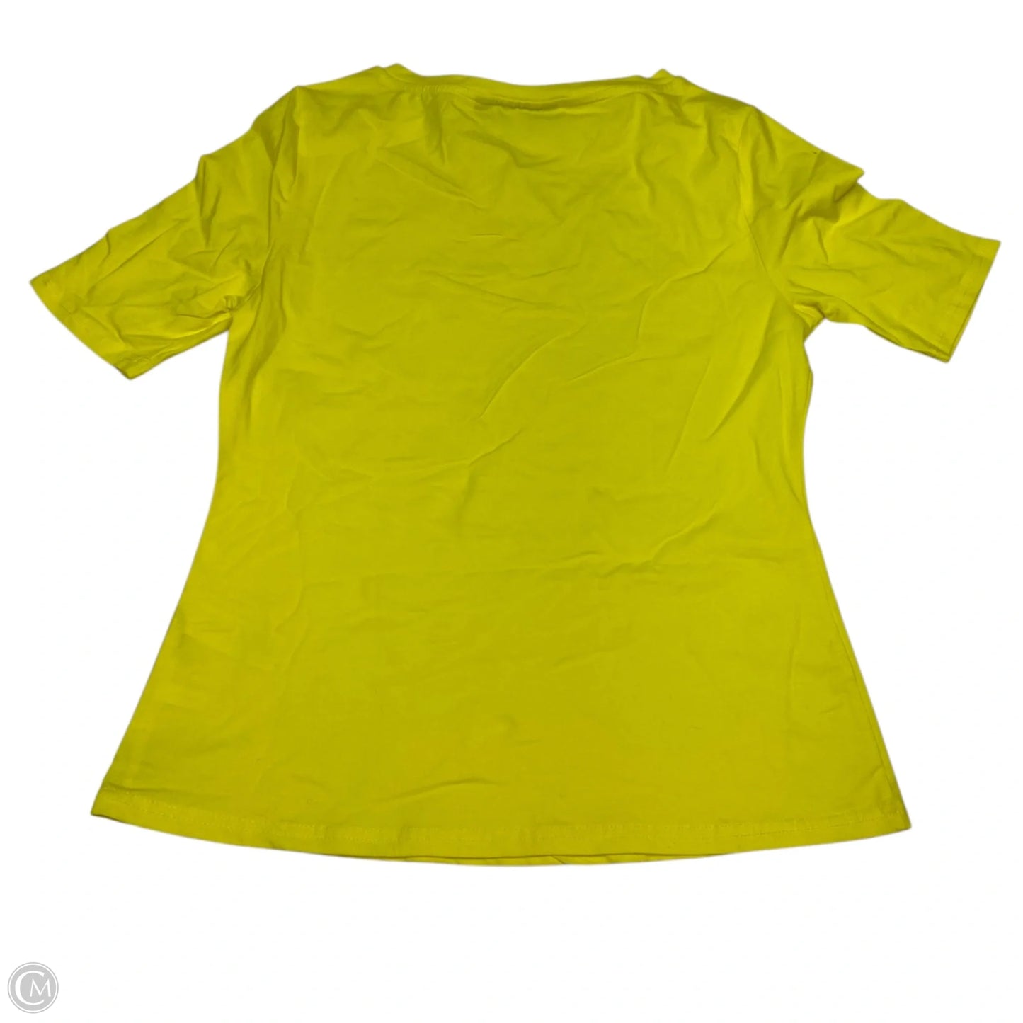 Top Short Sleeve Basic By New York And Co In Yellow, Size: M