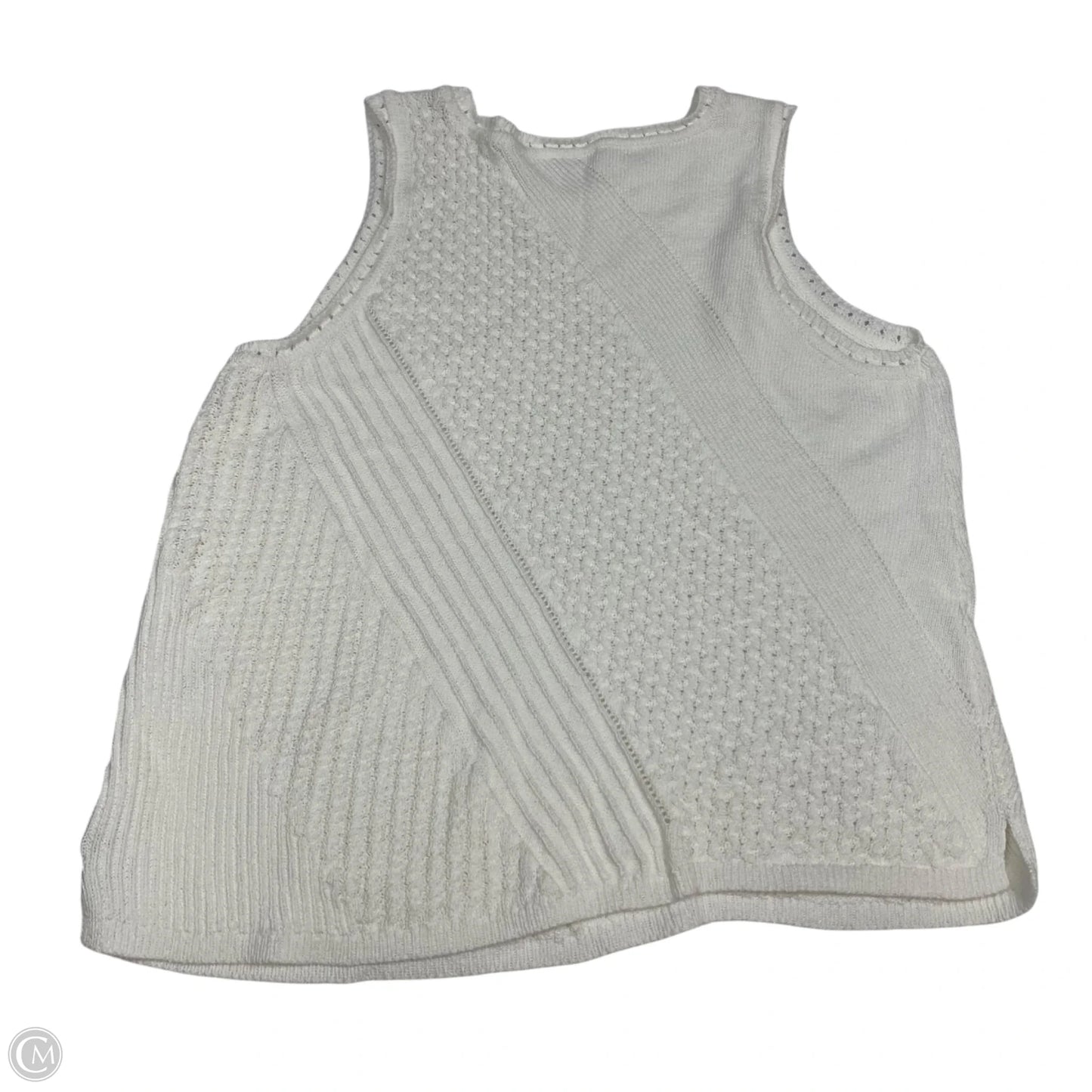 Top Sleeveless By Chicos In White, Size: Xl