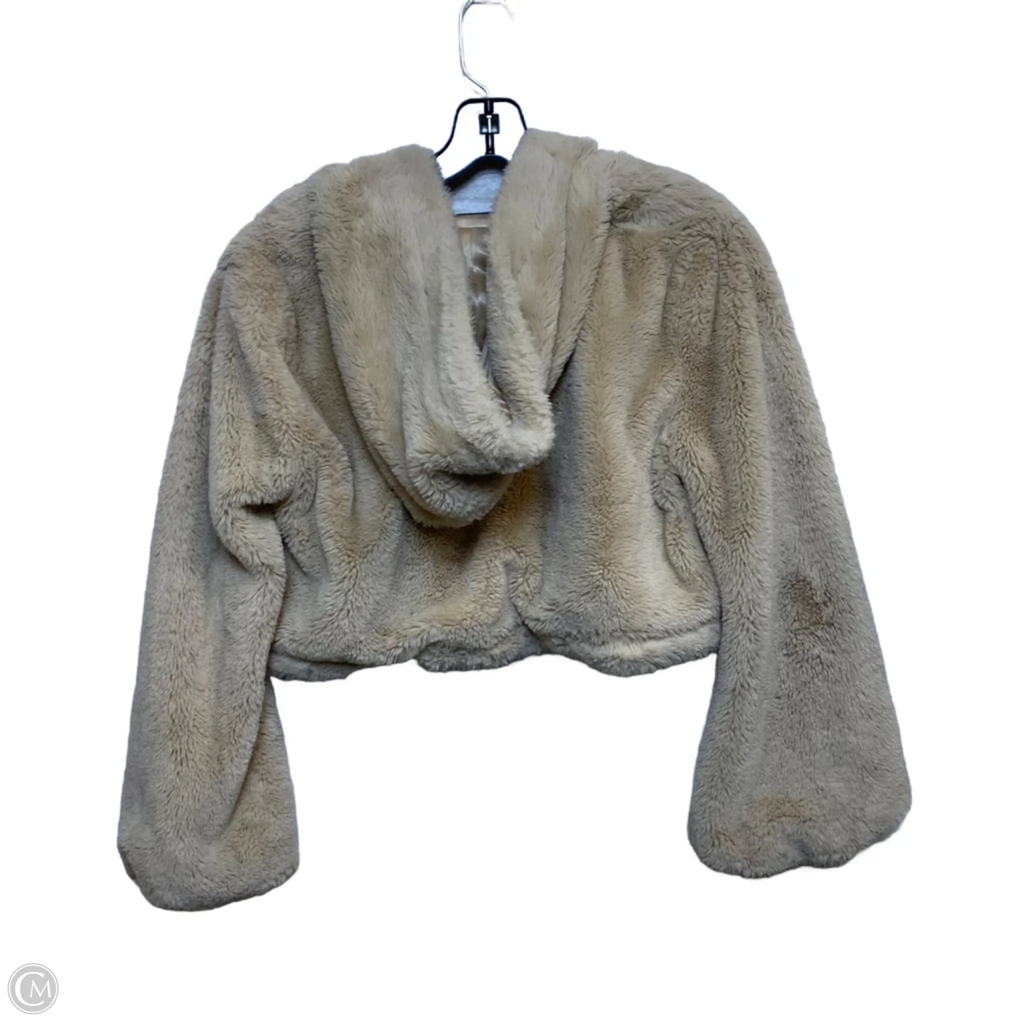 Jacket Faux Fur & Sherpa By Forever 21 In Cream, Size: S