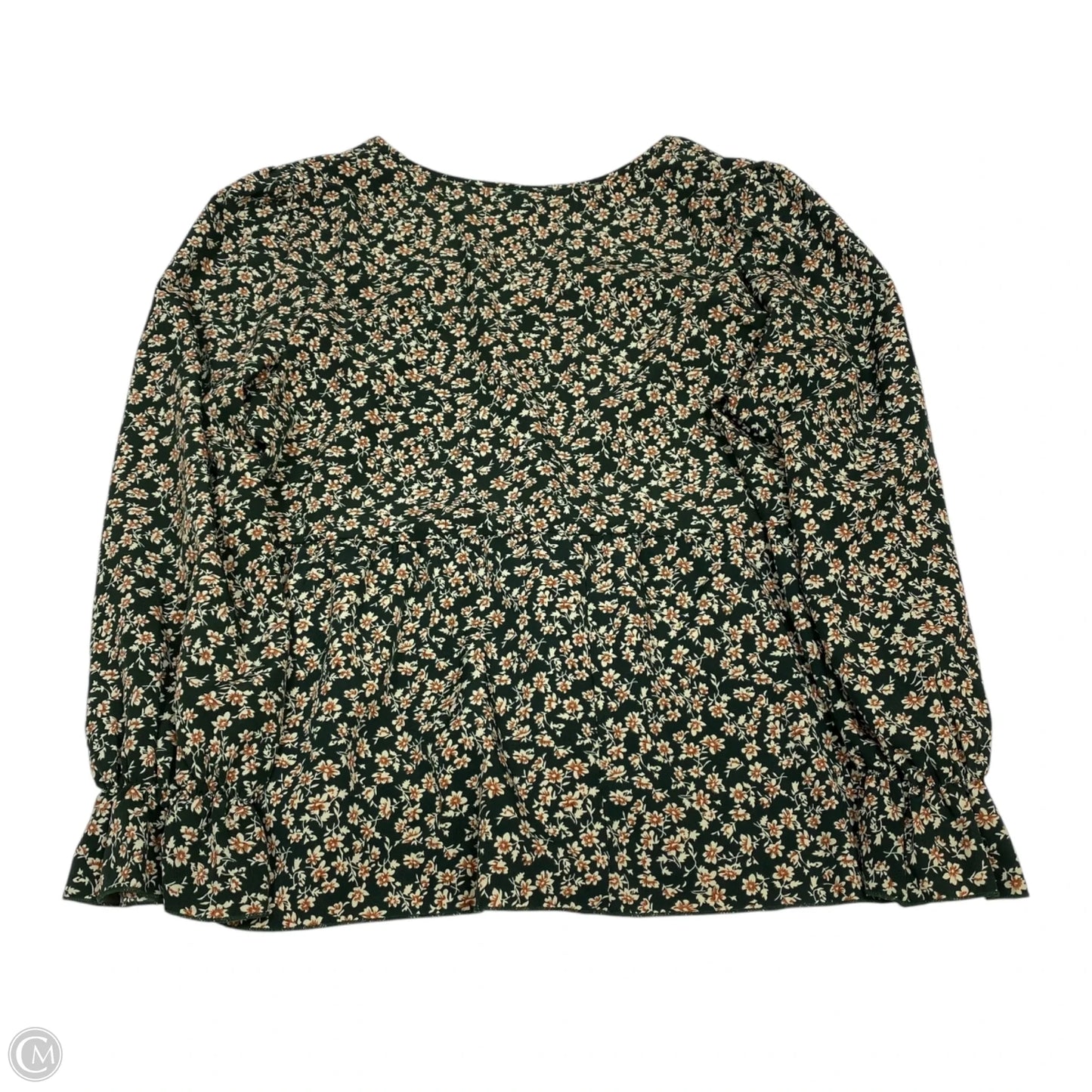 Top Long Sleeve By Shein In Green, Size: 1x