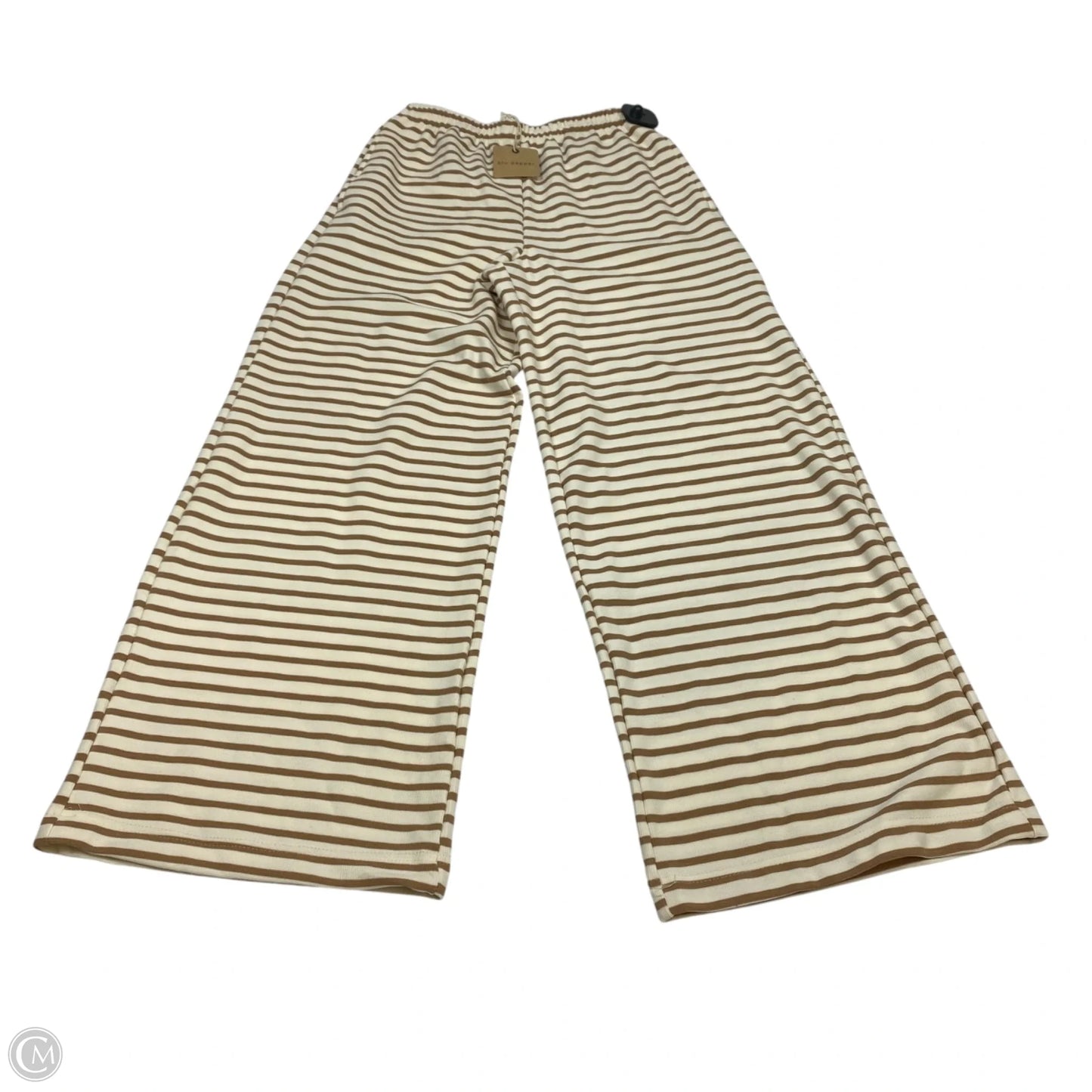 Pants Set 2pc By Blu Pepper In Cream & Tan, Size: S