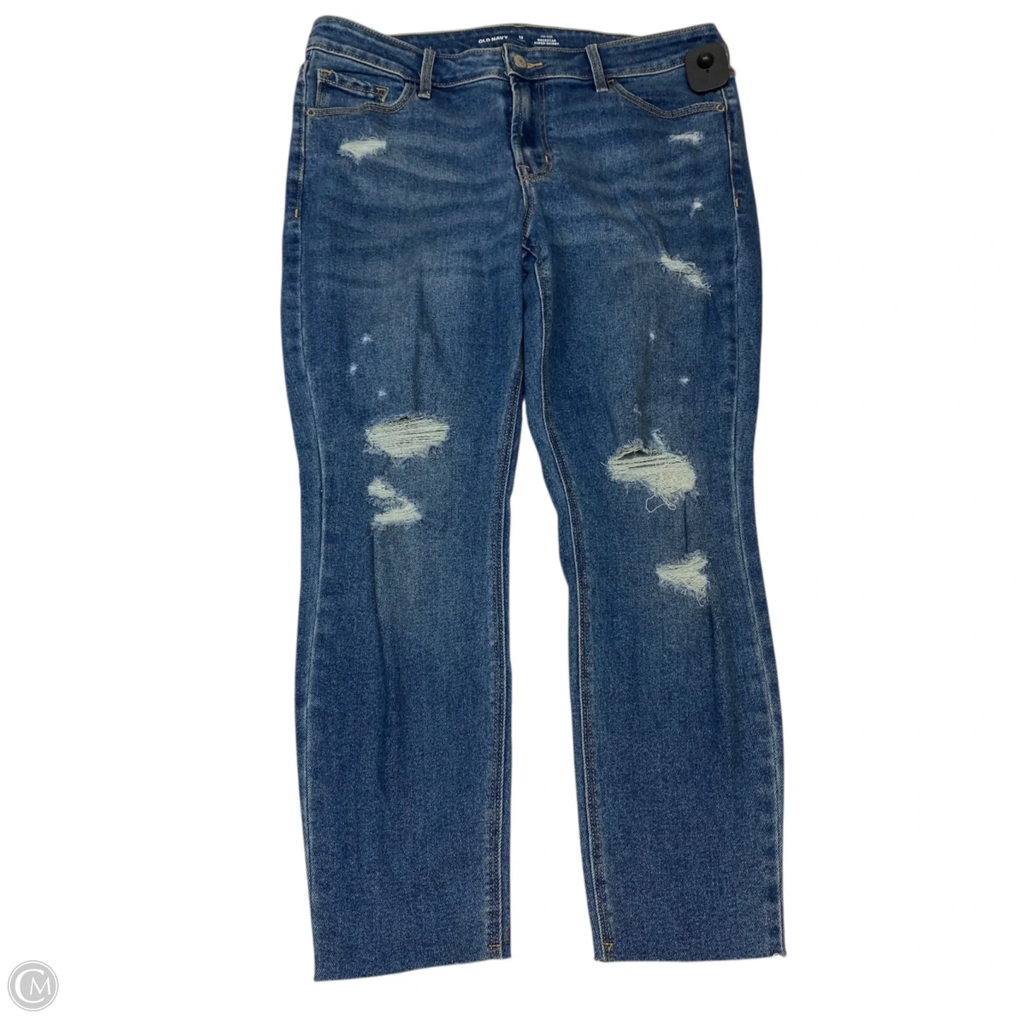 Jeans Skinny By Old Navy In Blue Denim, Size: 12