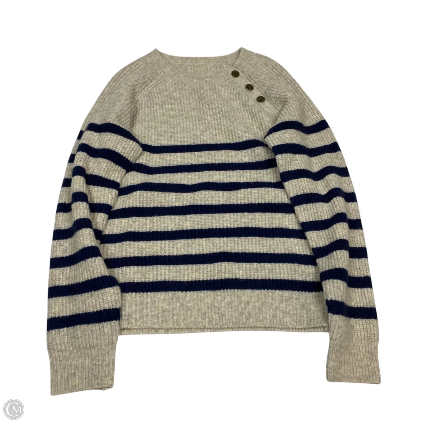 Sweater By Knox Rose In Blue & Cream, Size: Xs