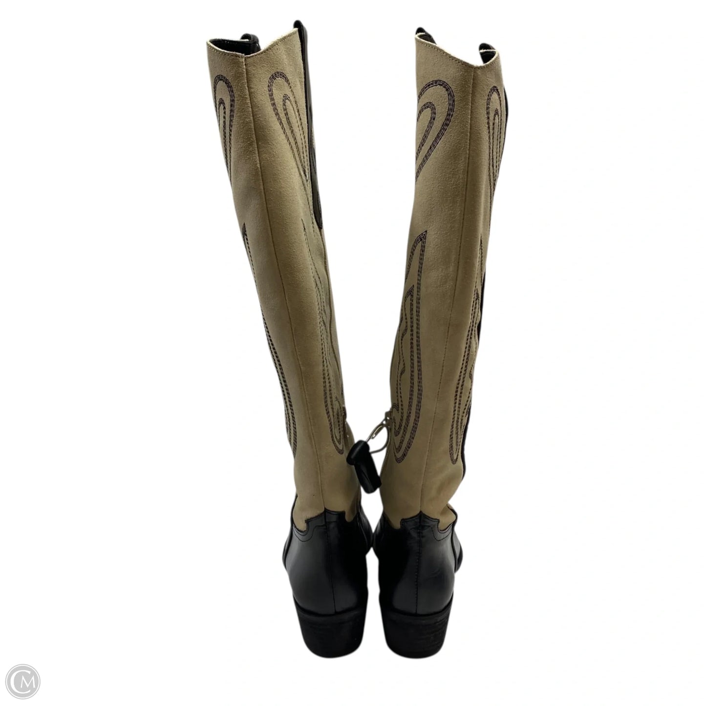 Boots Western By Pilcro In Black & Cream, Size: 7