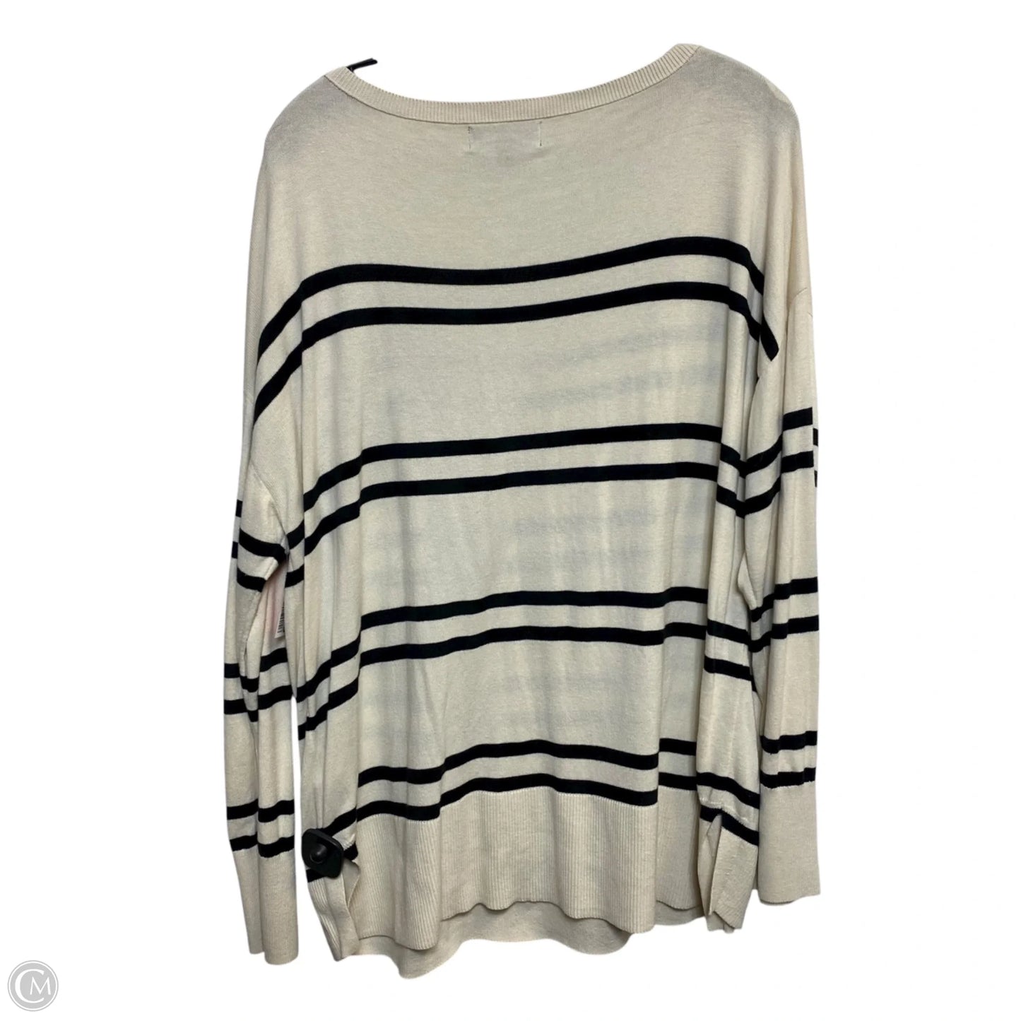 Sweater By Banana Republic In Black & Cream, Size: Xl
