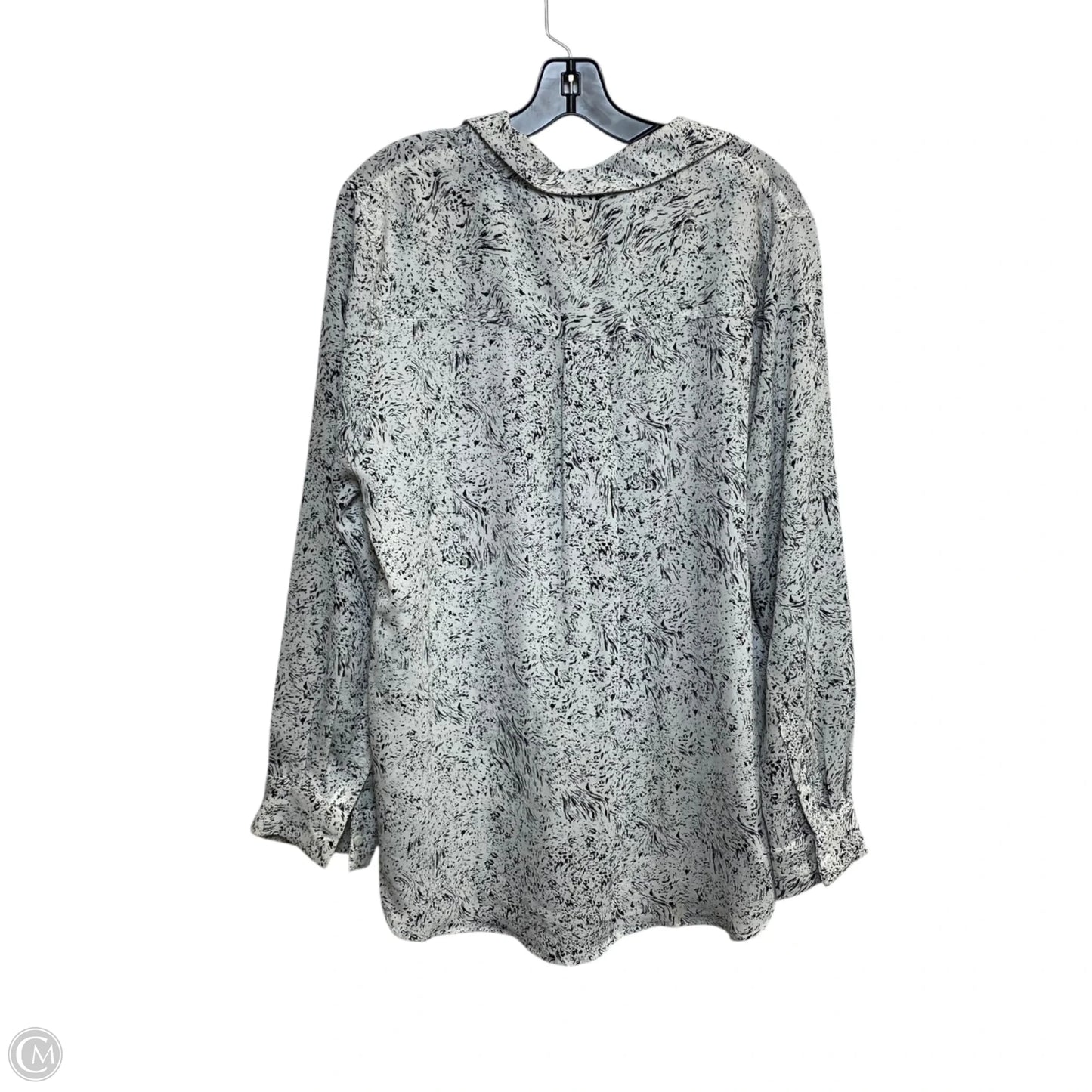 Top Long Sleeve By Philosophy In Black & White, Size: Xl