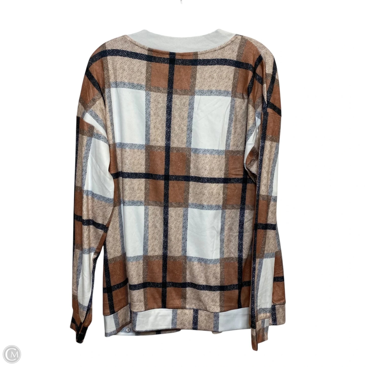 Top Long Sleeve By Wiholl In Brown, Size: L