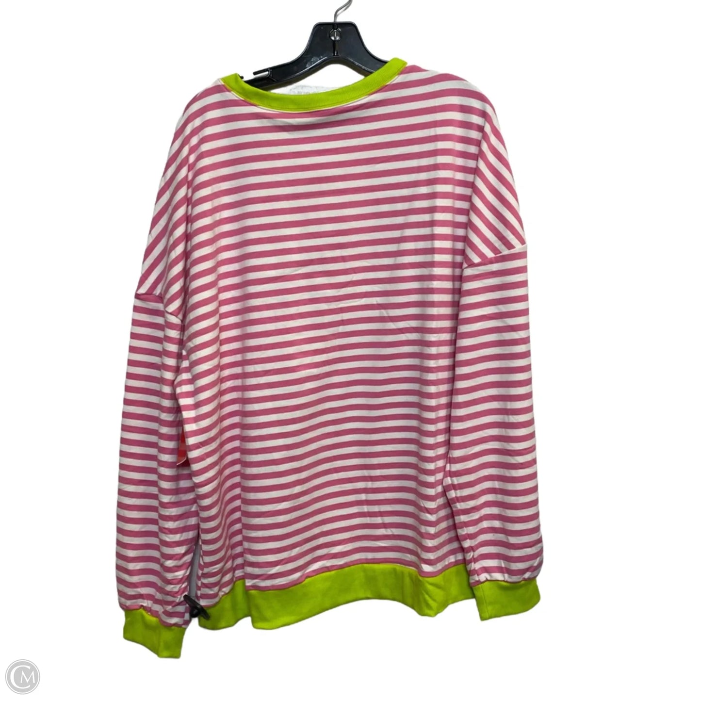 Top Long Sleeve By Cmf In Pink & Tan, Size: Xl