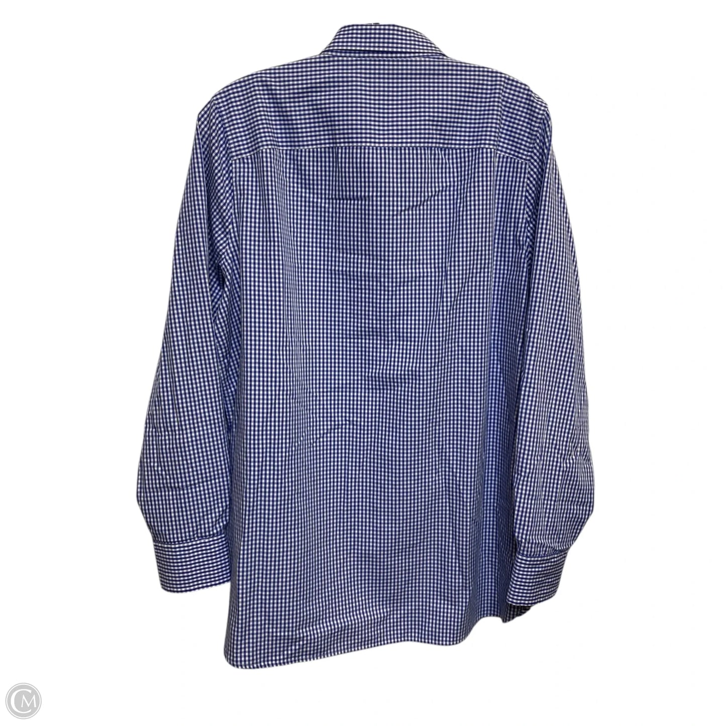 Top Long Sleeve By Lands End In Blue & White, Size: Xl