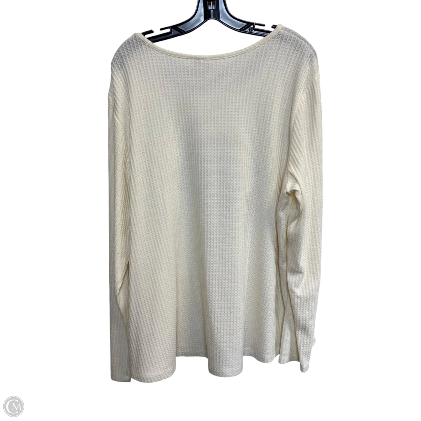 Top Long Sleeve By Cato In Cream, Size: 3x