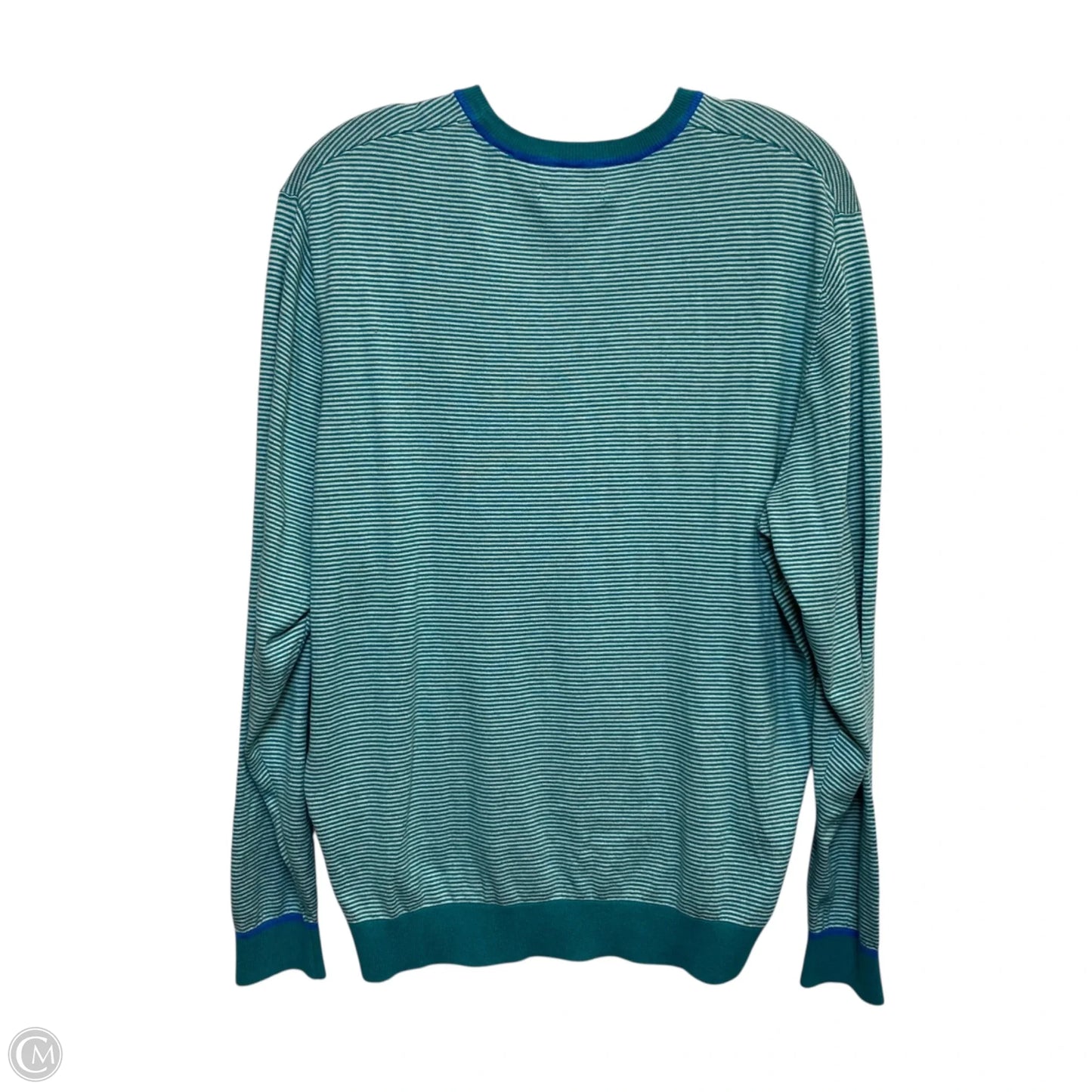 Sweater By Oxford Golf In Green & Grey, Size: L