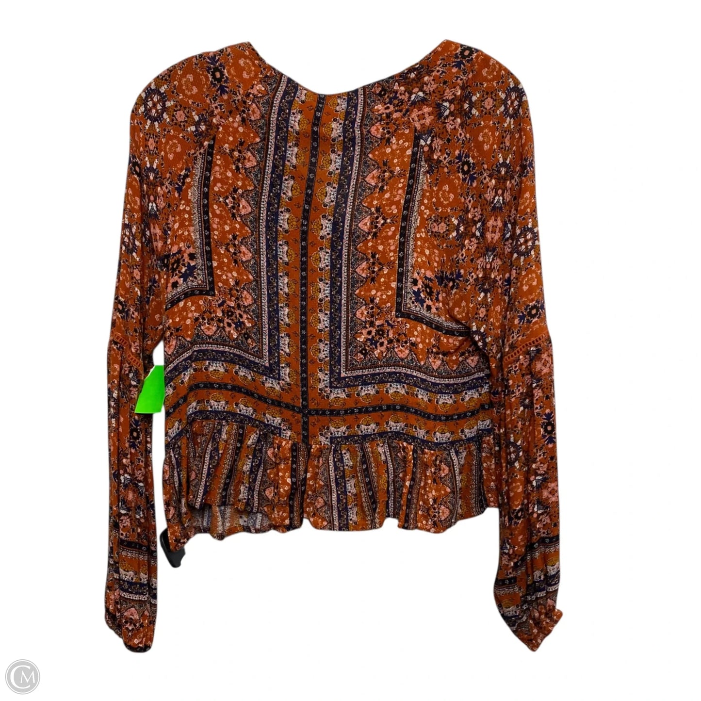 Top Long Sleeve By Altard State In Brown & Pink, Size: S