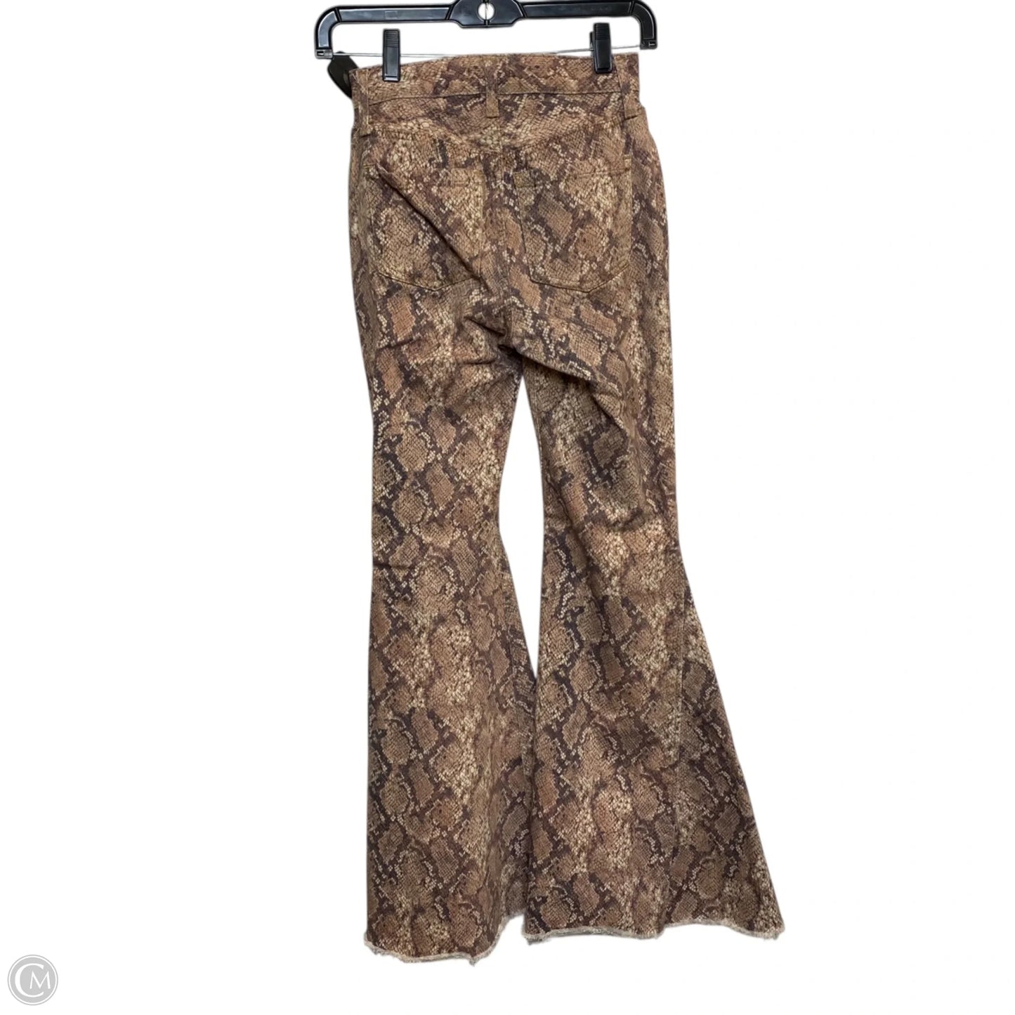 Jeans Flared By Shyanne In Snakeskin Print, Size: 2