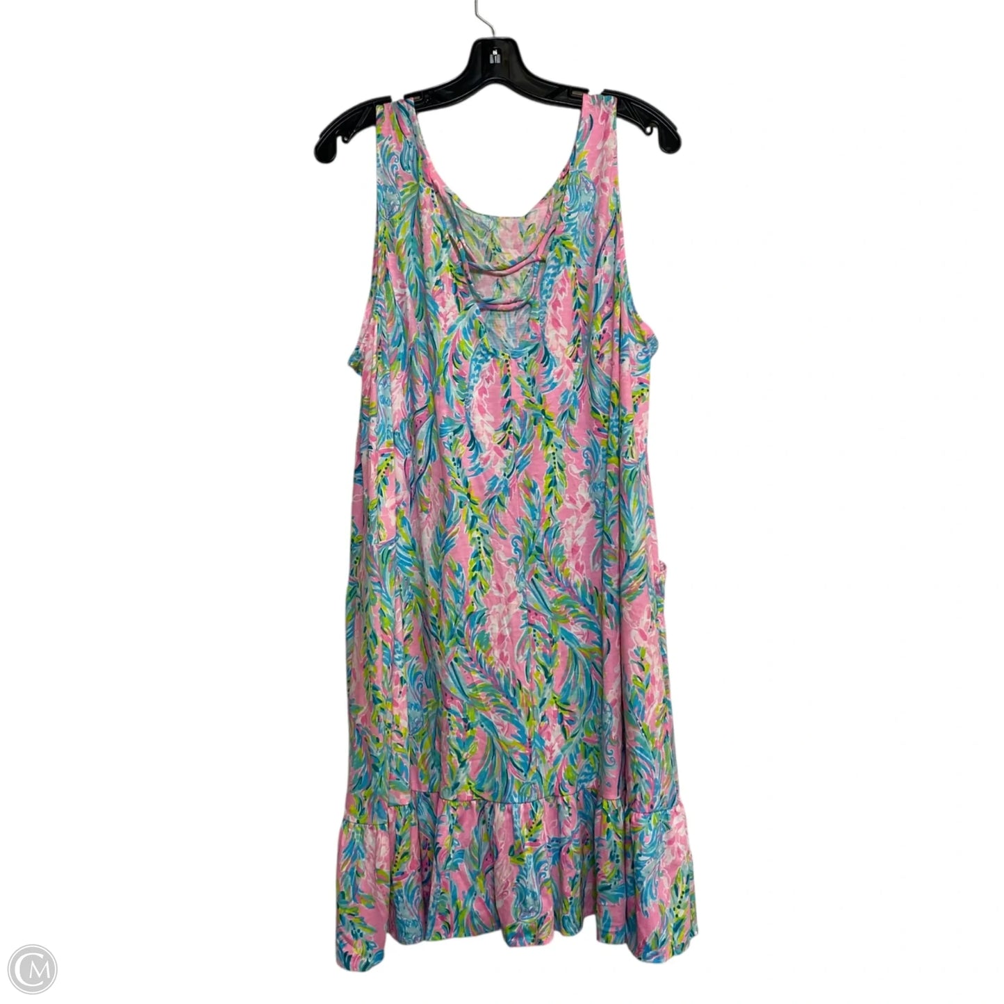 Dress Designer By Lilly Pulitzer In Green & Pink, Size: Xxl