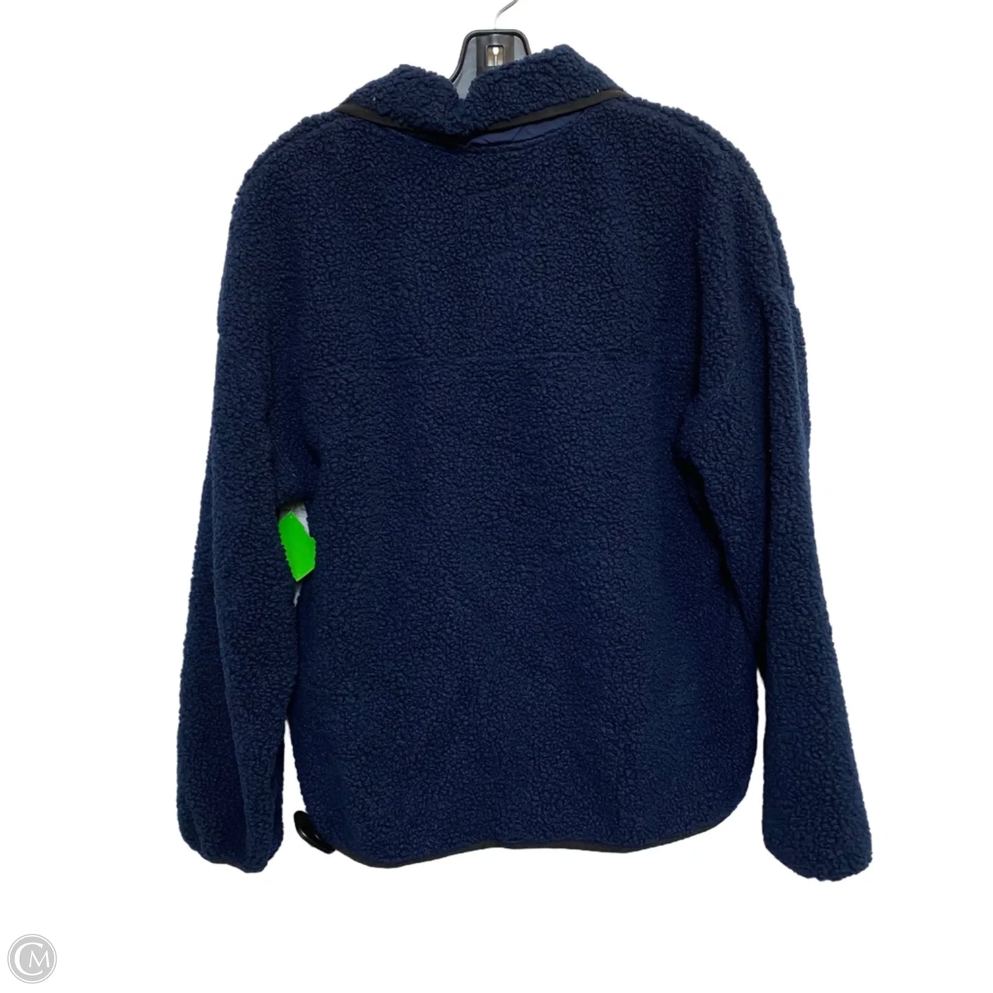 Jacket Faux Fur & Sherpa By Free Assembly In Blue, Size: M