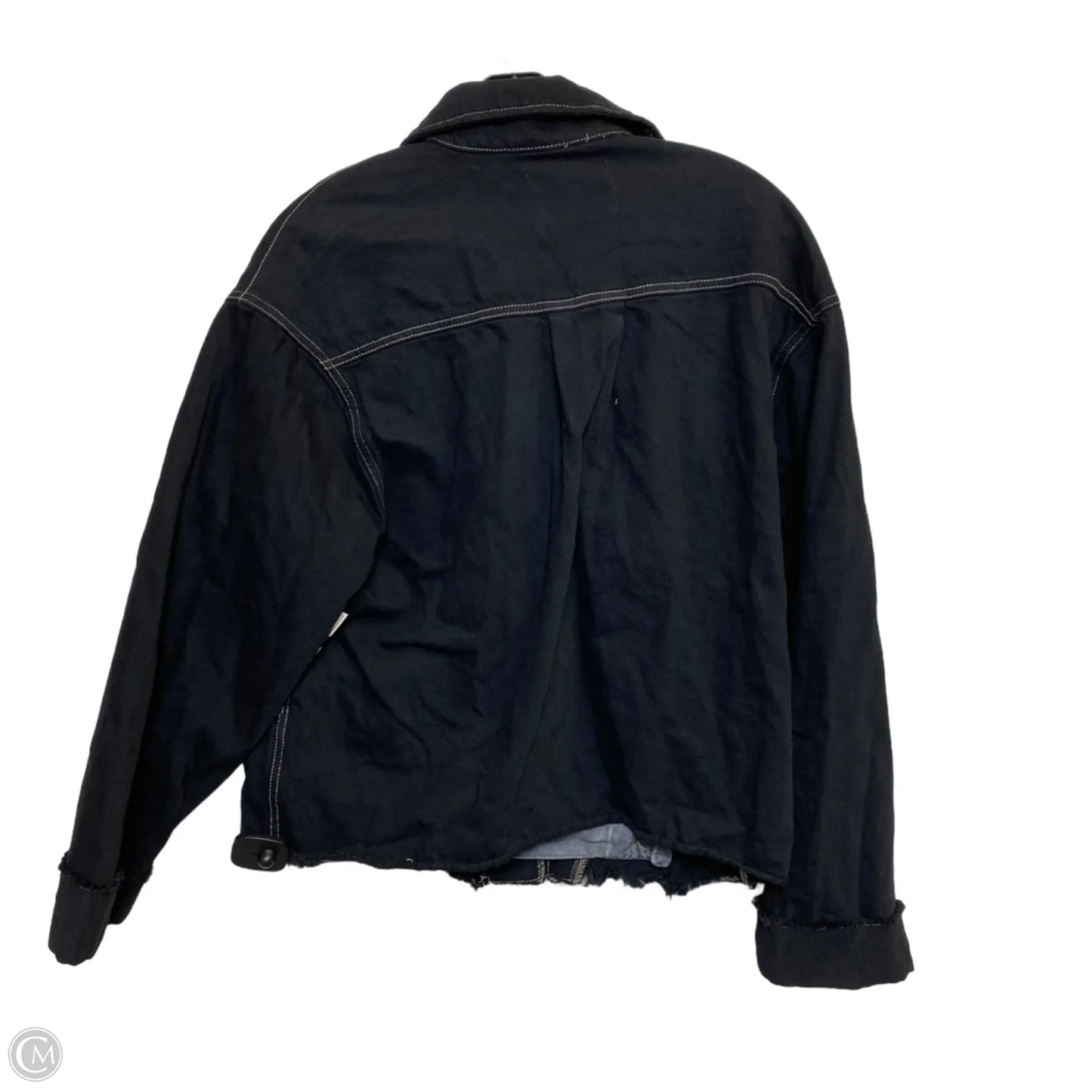 Jacket Denim By Ashley Vintage Charm In Black Denim, Size: S