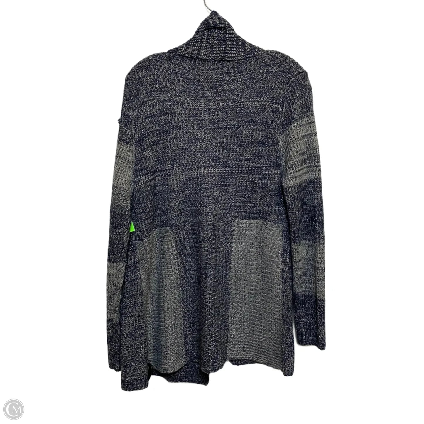 Cardigan By Carol Rose In Blue & Grey, Size: L