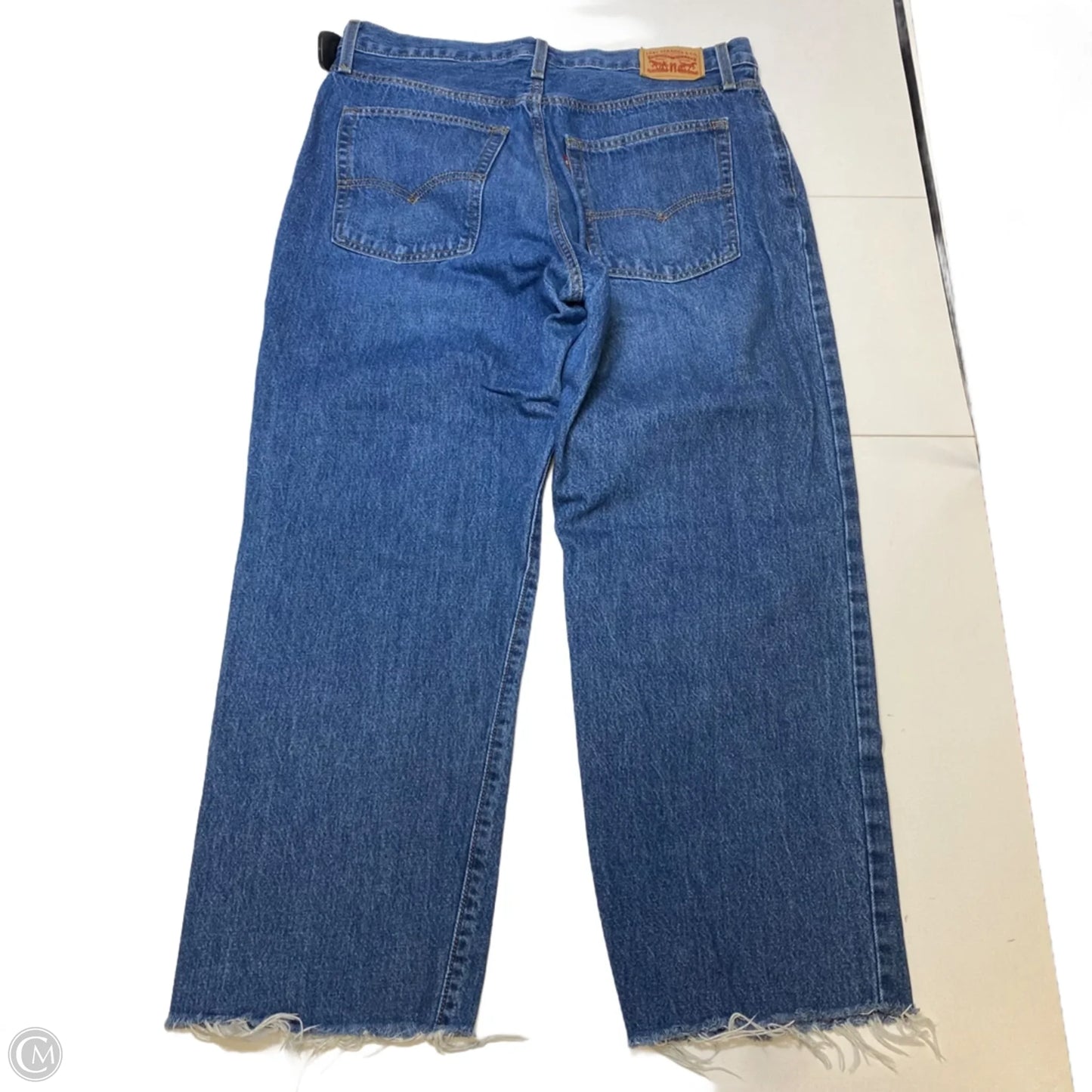 Jeans Boyfriend By Levis In Blue Denim, Size: 14