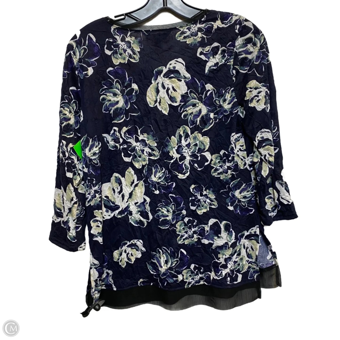 Top Long Sleeve By Simply Vera In Blue & Purple, Size: S