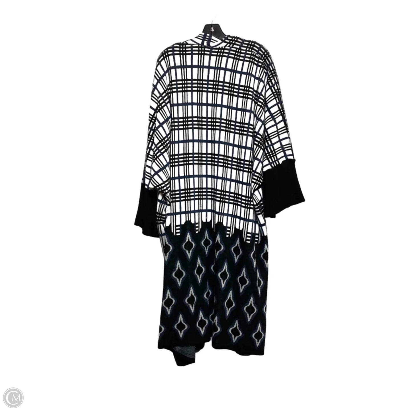 Cardigan By Clothes Mentor In Black & Blue, Size: Osfm