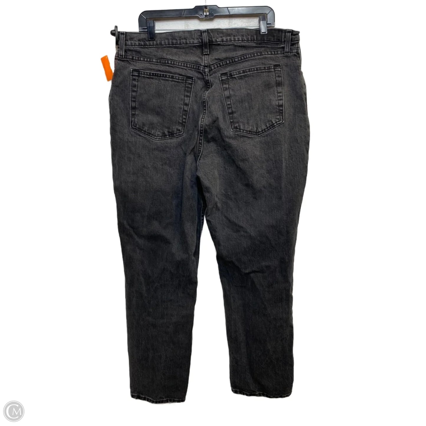 Jeans Straight By Abercrombie And Fitch In Black Denim, Size: 16