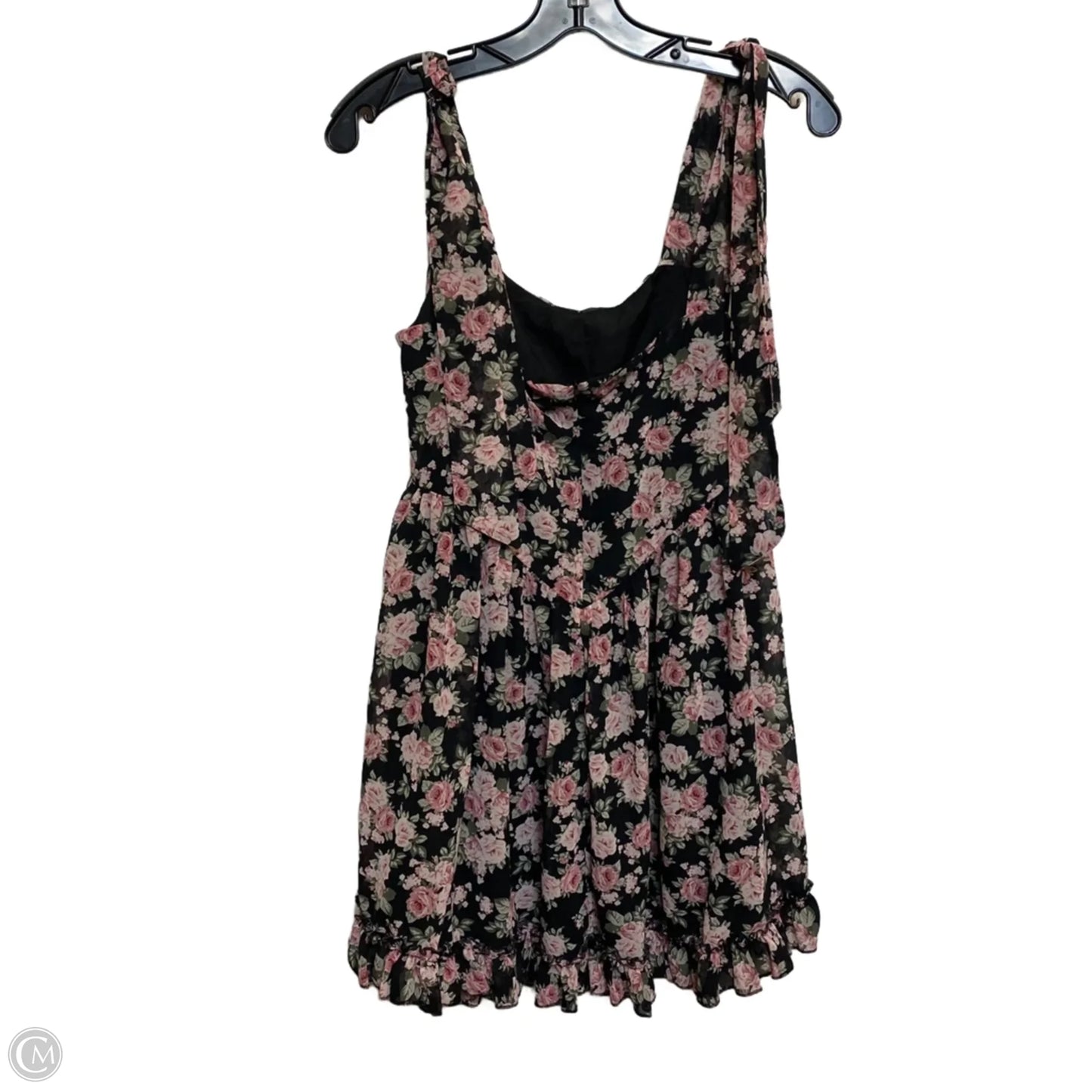Dress Casual Short By Dazy In Black & Pink, Size: M