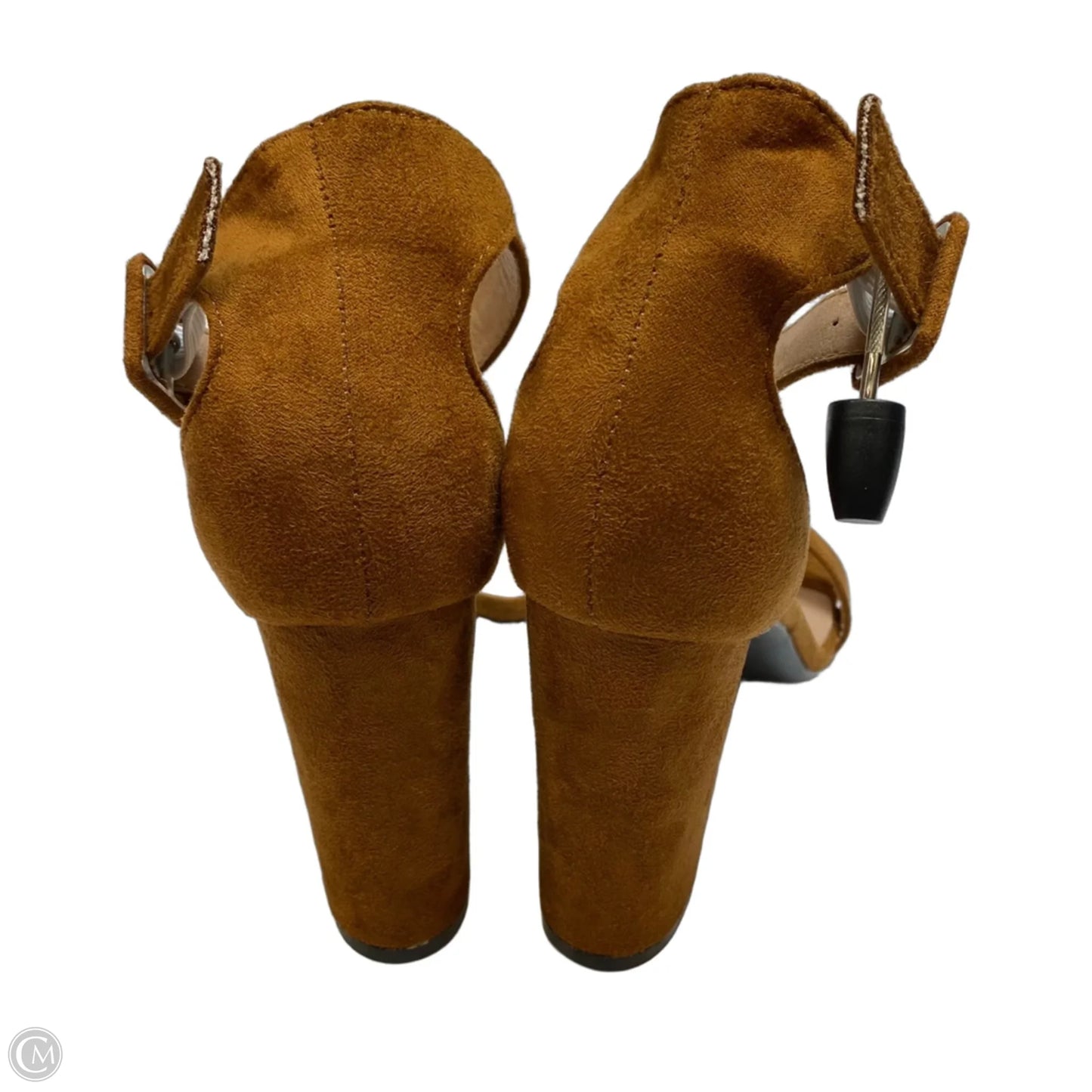 Sandals Heels Block By Clothes Mentor In Brown, Size: 9.5