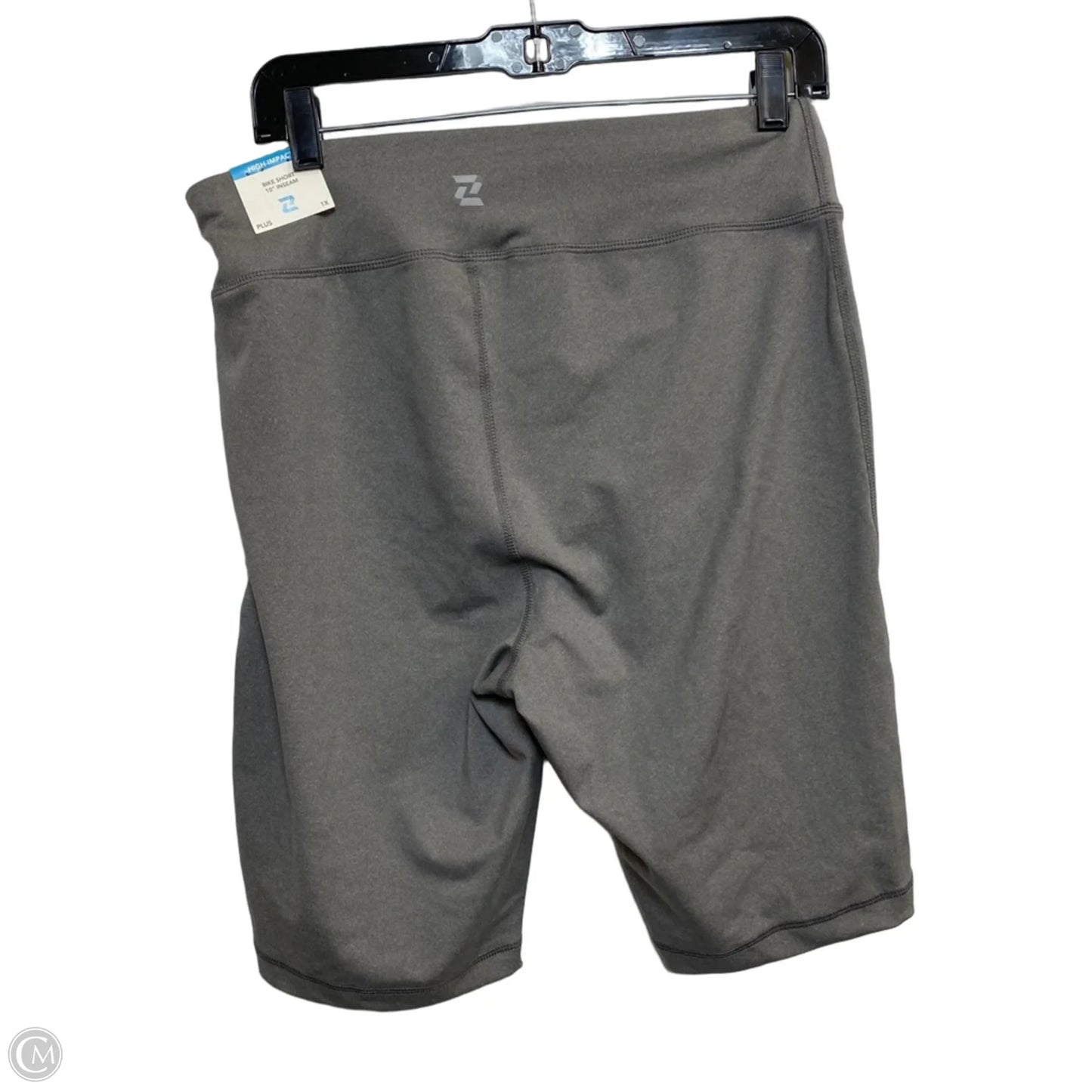Athletic Shorts By Zelos In Grey, Size: 1x