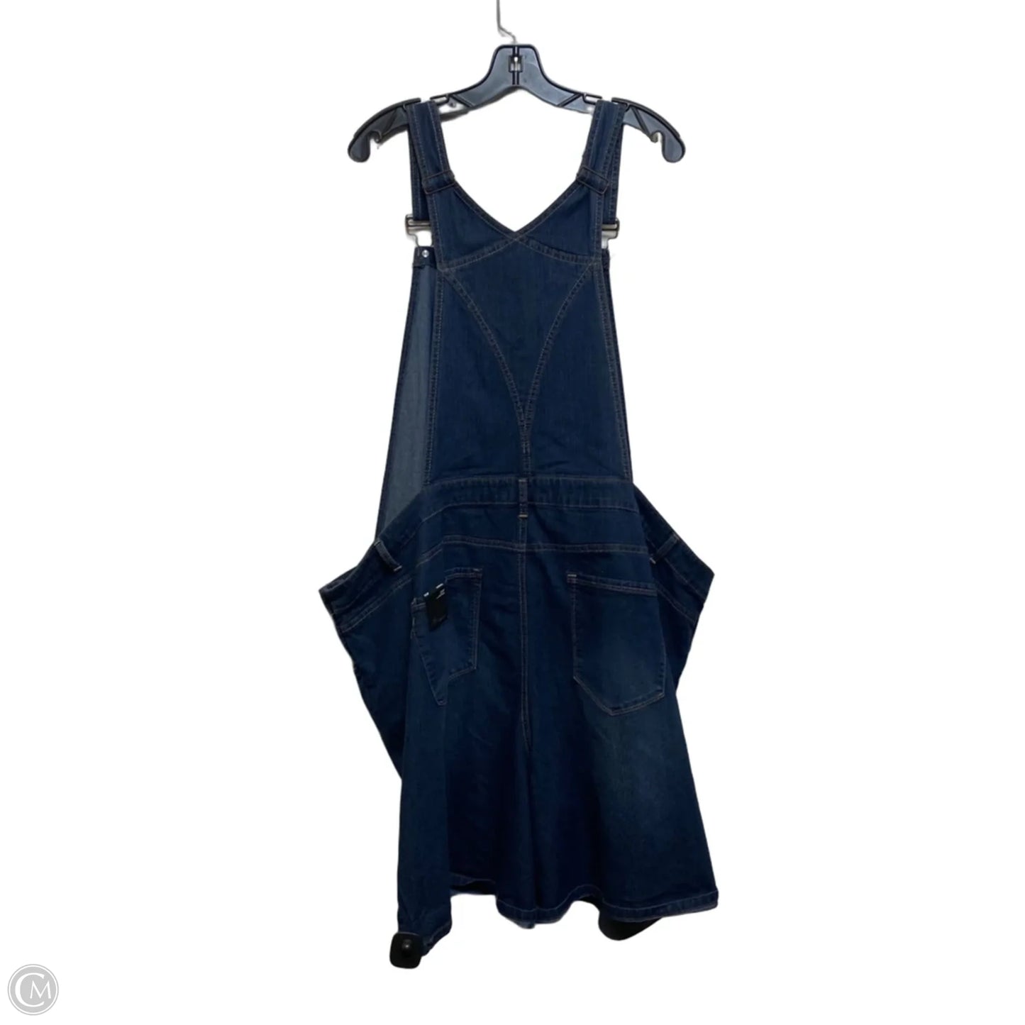 Shortalls By A3 In Blue Denim, Size: 26