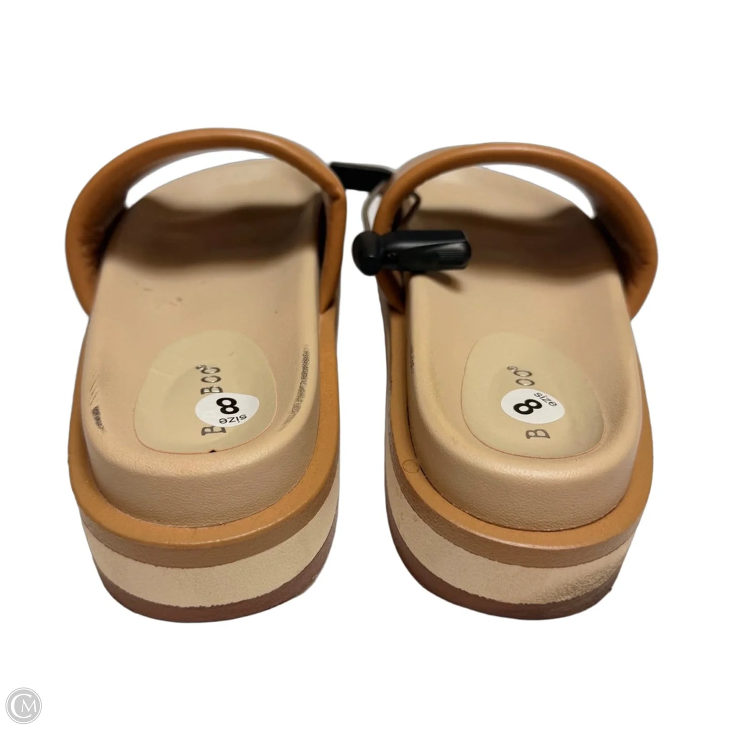 Sandals Heels Platform By Bamboo In Tan, Size: 8